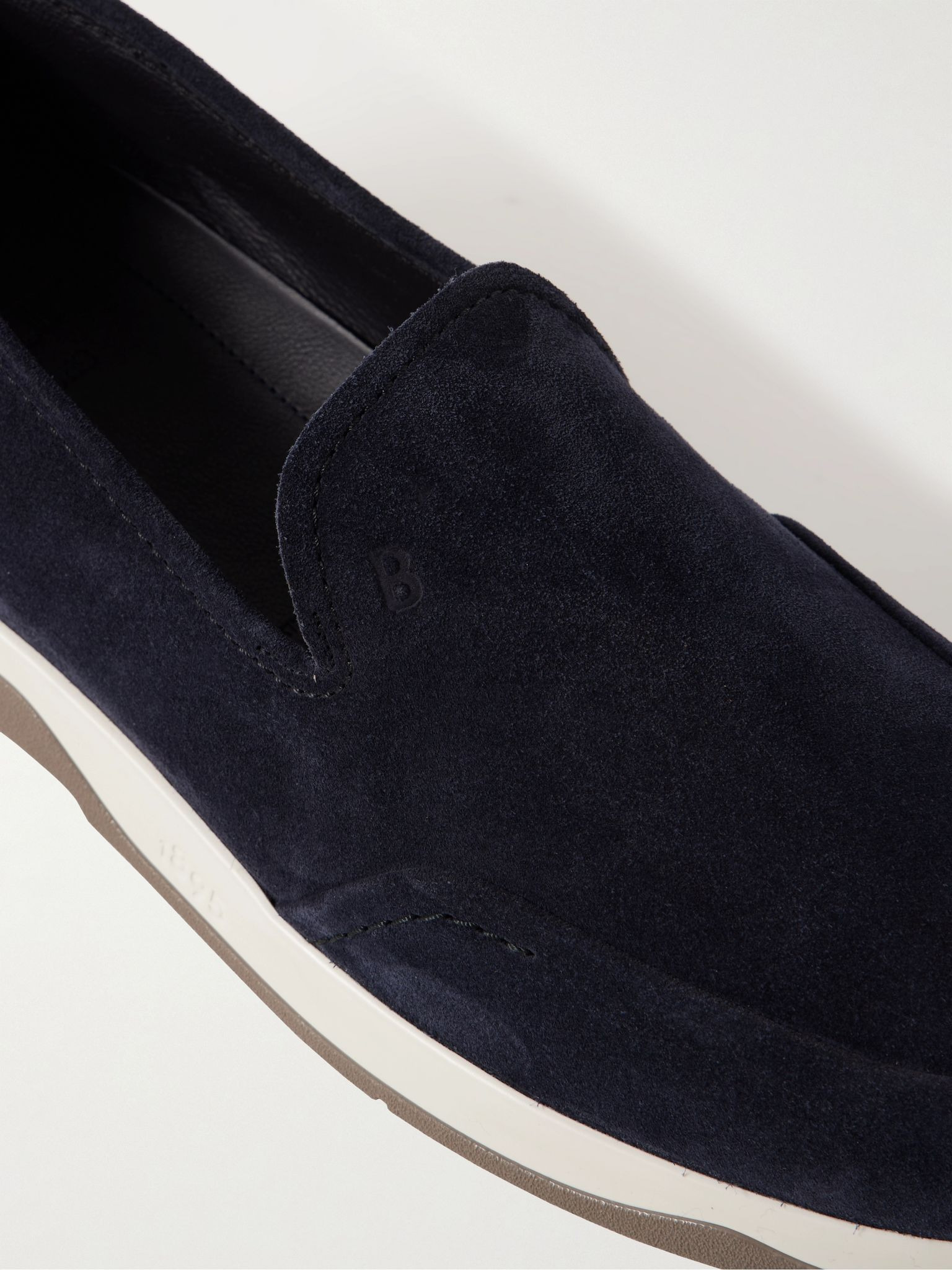 Echappe Suede Slip-On Sneakers Navy - 5