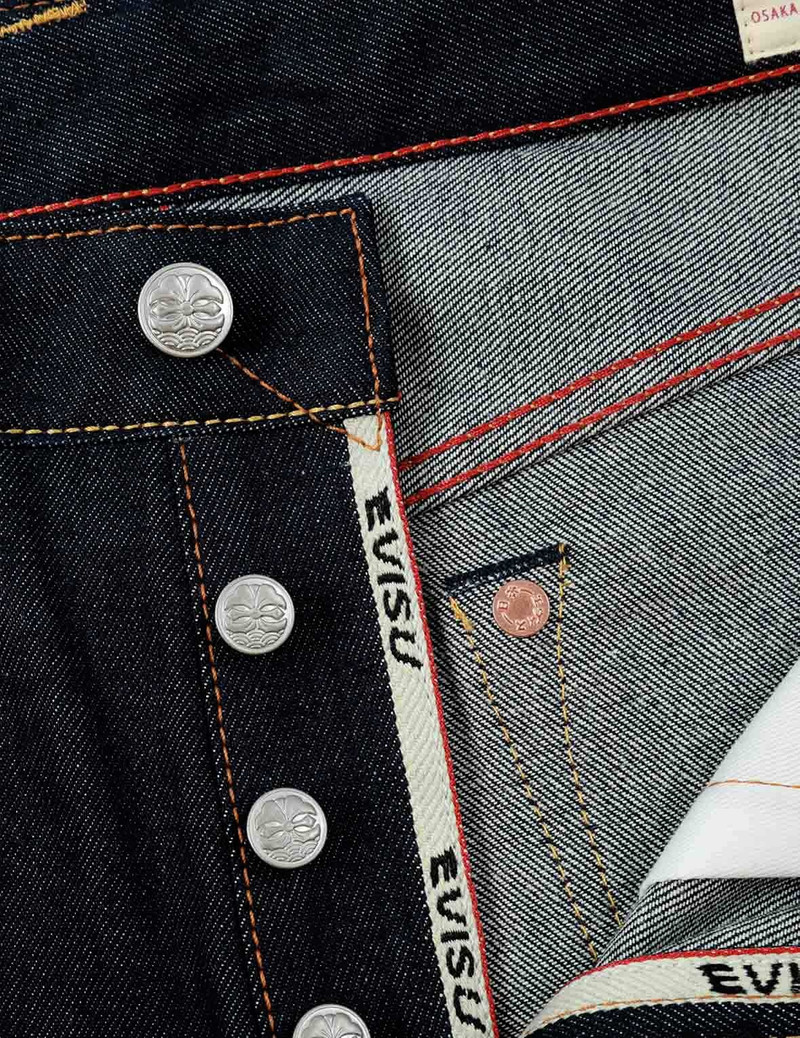 “KOI PLAYING IN WAVES” PATTERN SEAGULL AND KAMON EMBROIDERY CROPPED CARROT FIT JEANS #2017 8