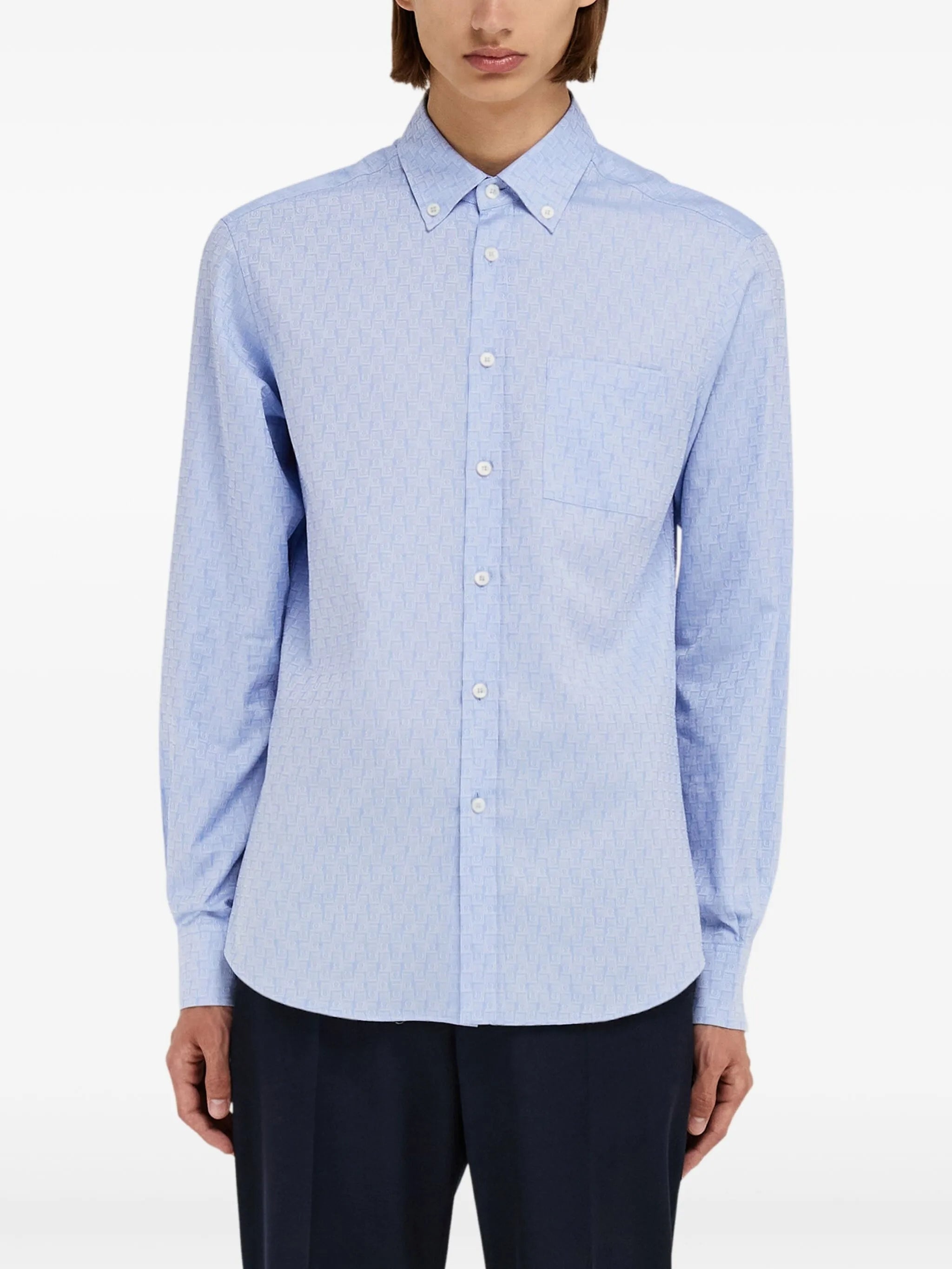 Jacquard Button-down Jacket - 4