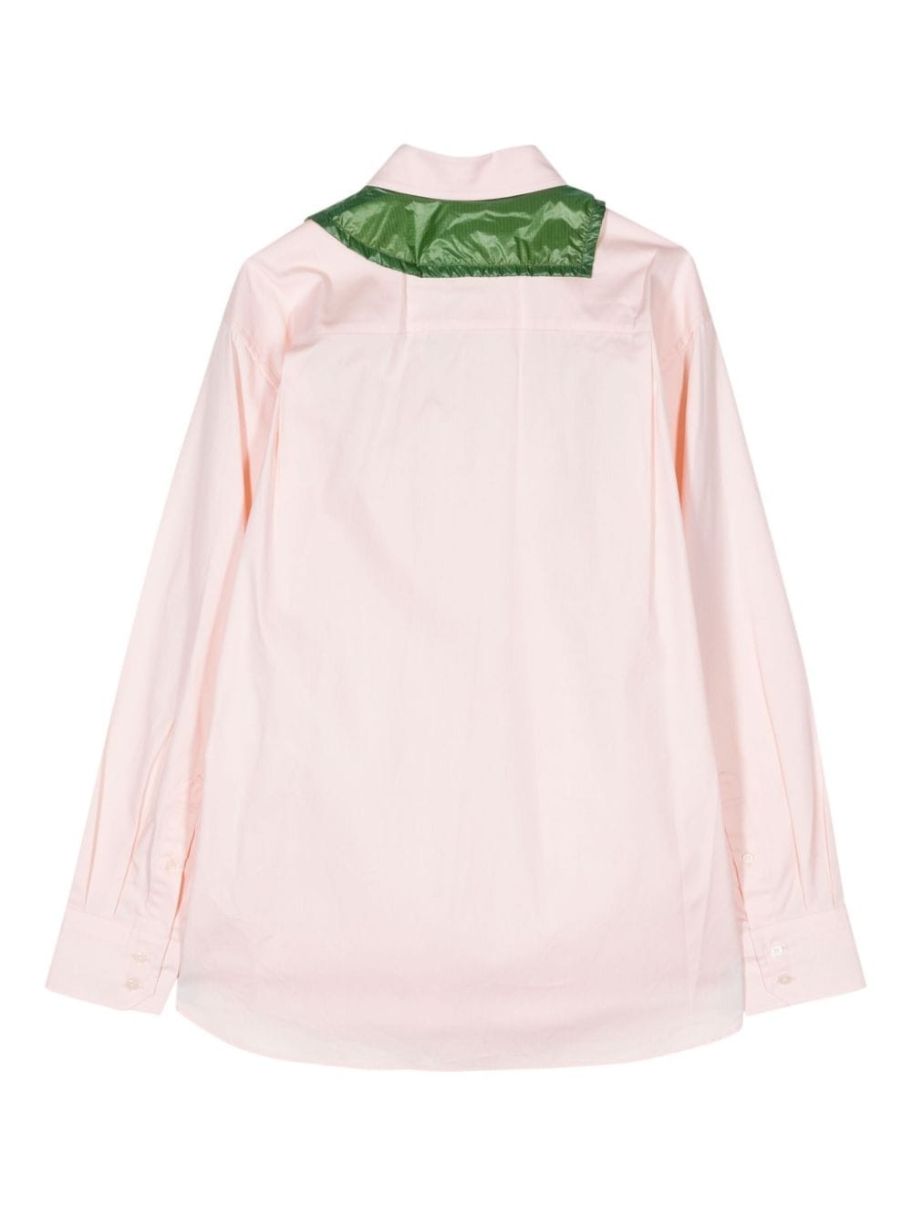 layered-design cotton shirt - 2