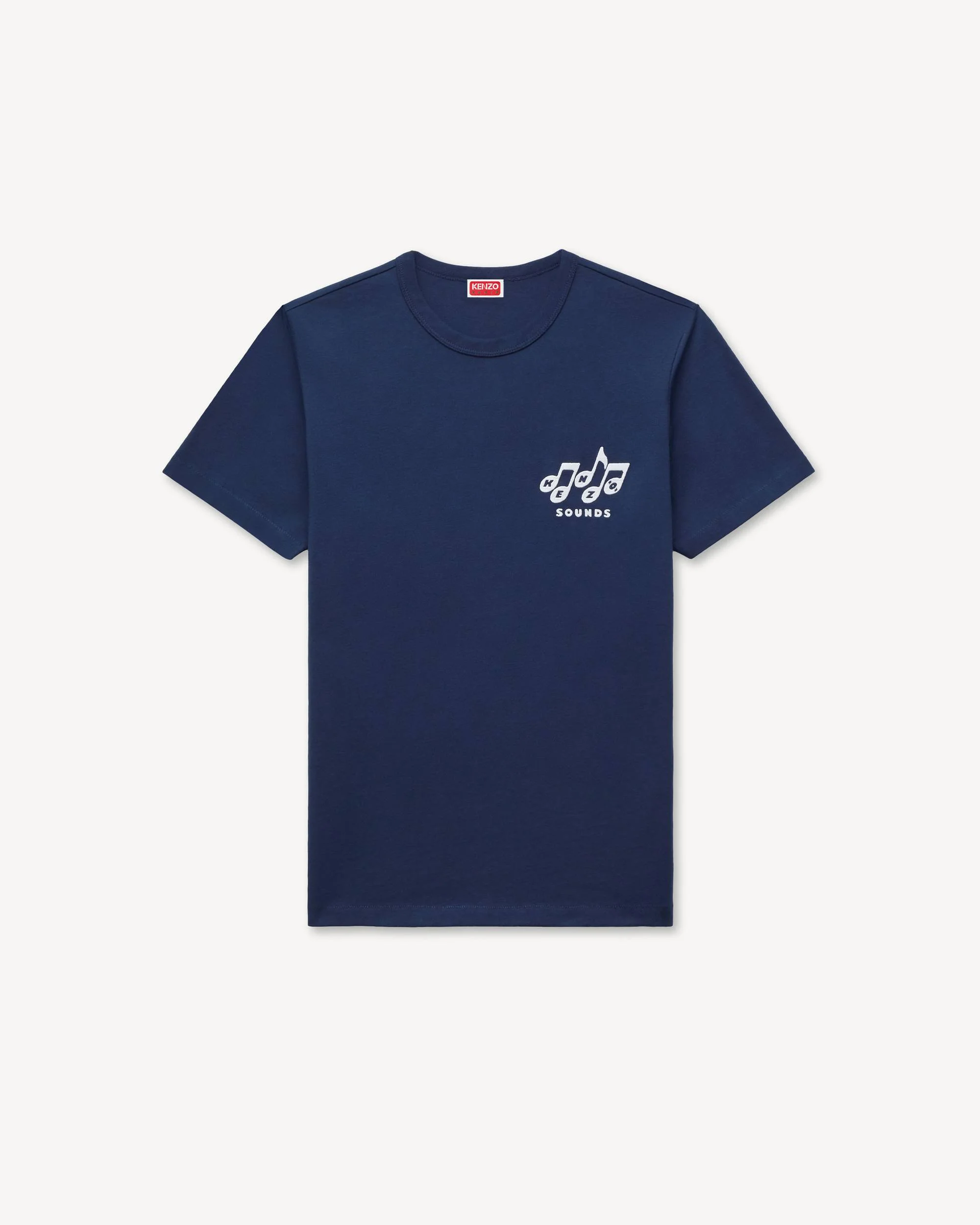 'KENZO Sounds' embroidered slim T-shirt in cotton - 1