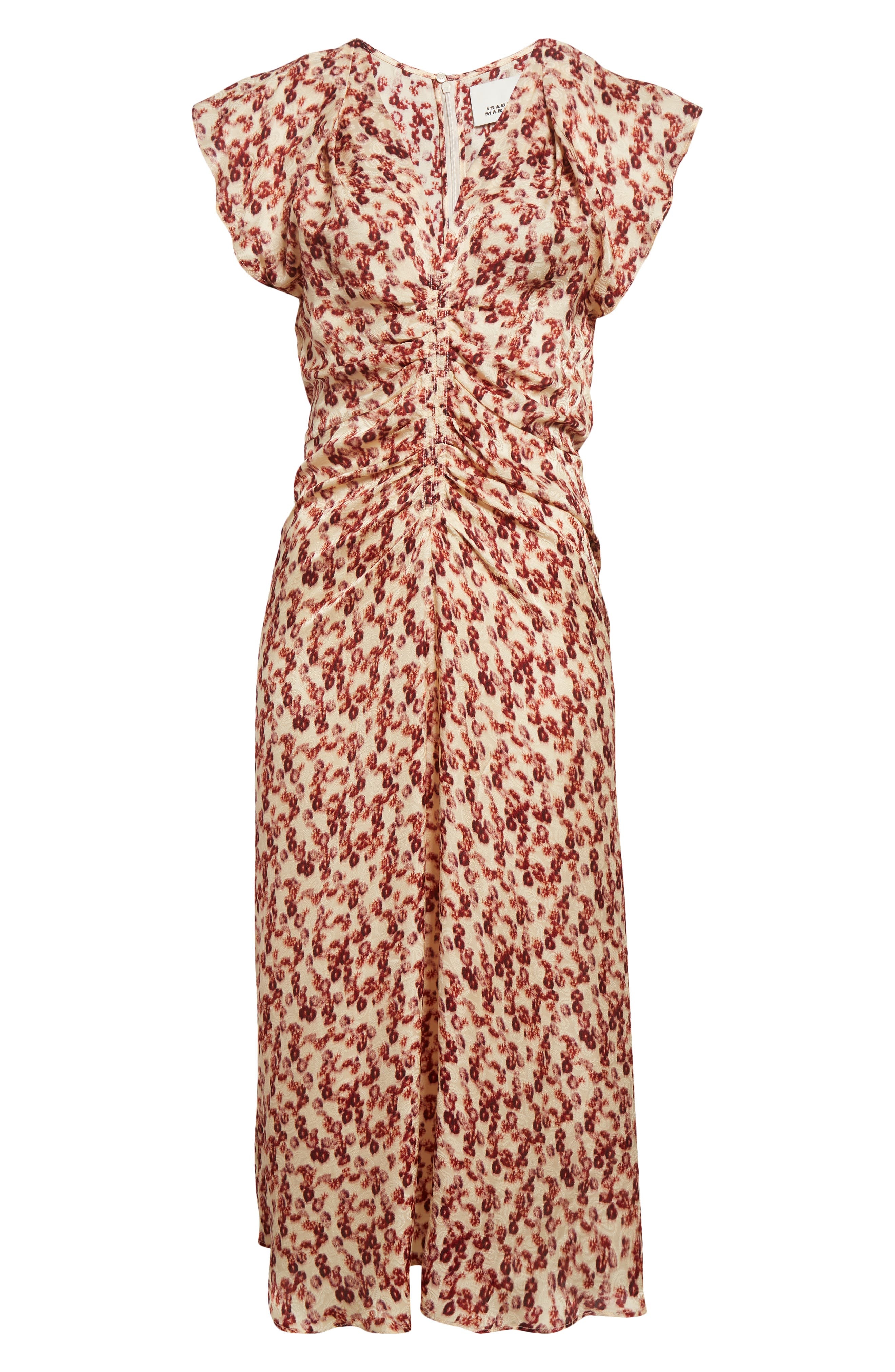 Isabel Marant Lyndsay Floral Jacquard Midi Dress in Garnet at Nordstrom - 5
