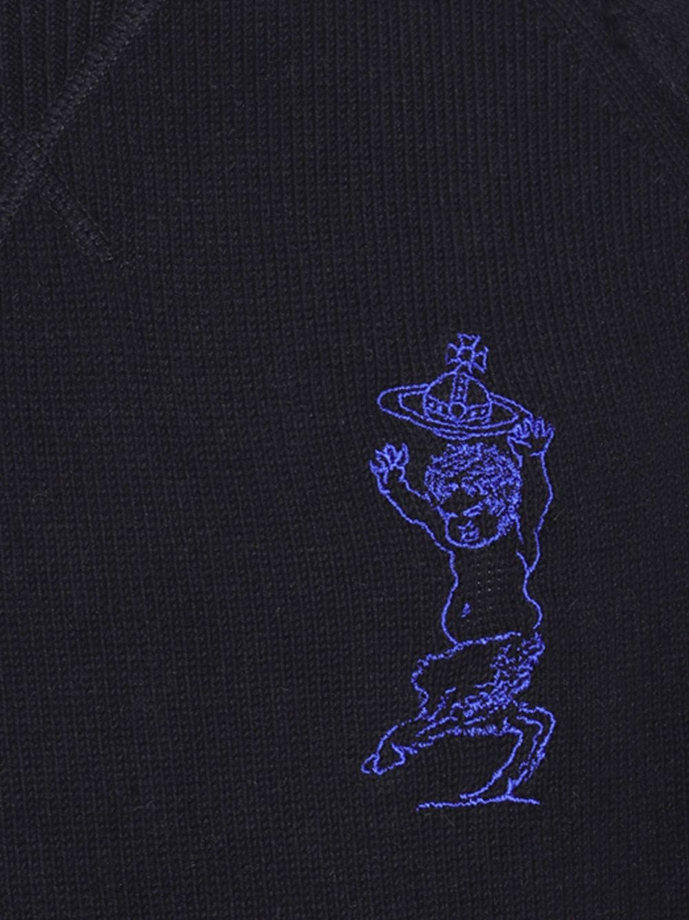 raglan-sleeve embroidered sweater - 3