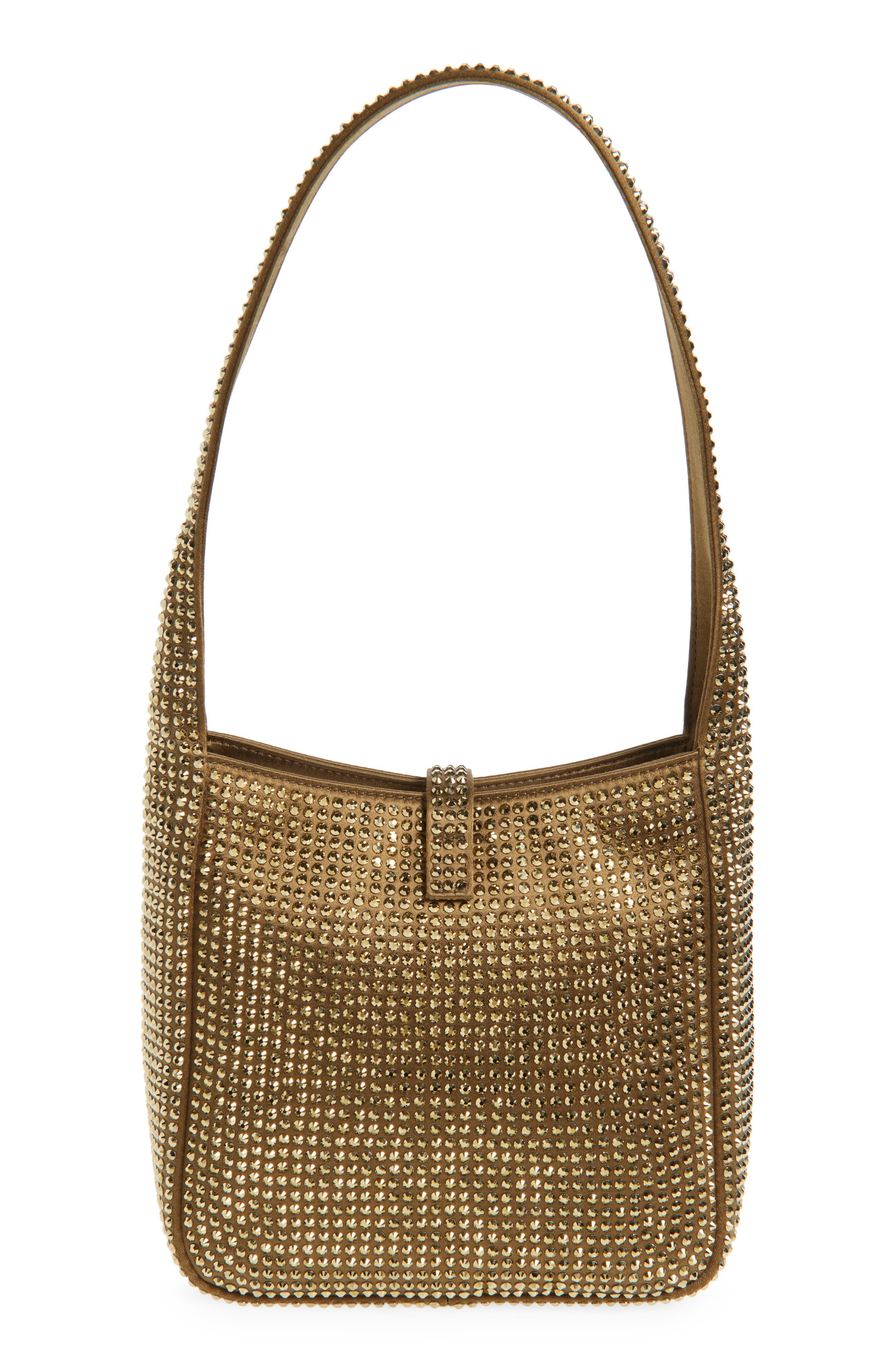 Saint Laurent Mini Le 5 À 7 Crystal Embellished Shoulder Bag in Astres at Nordstrom - 3