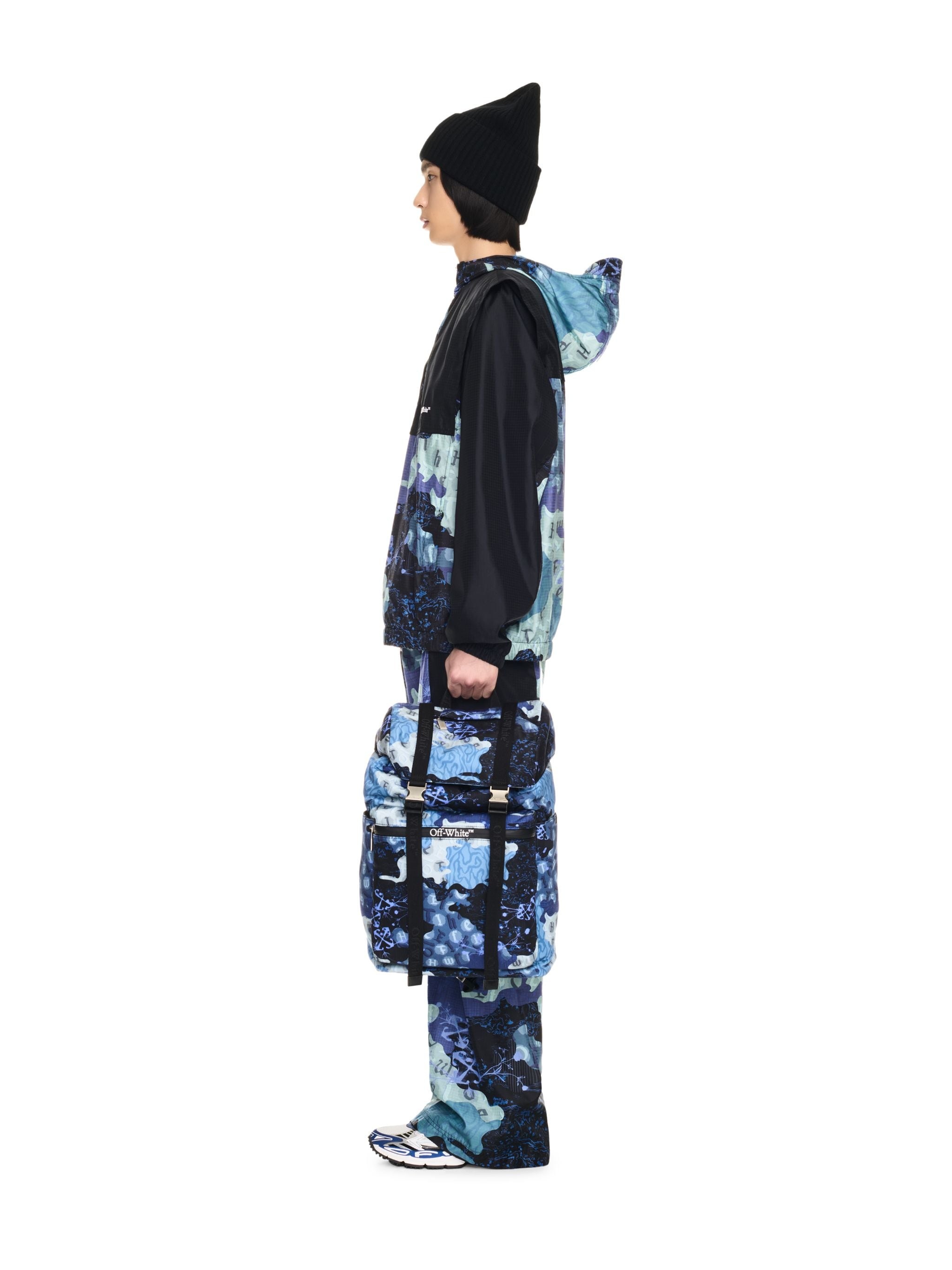 Blue Camo Nylon Backpack - 6