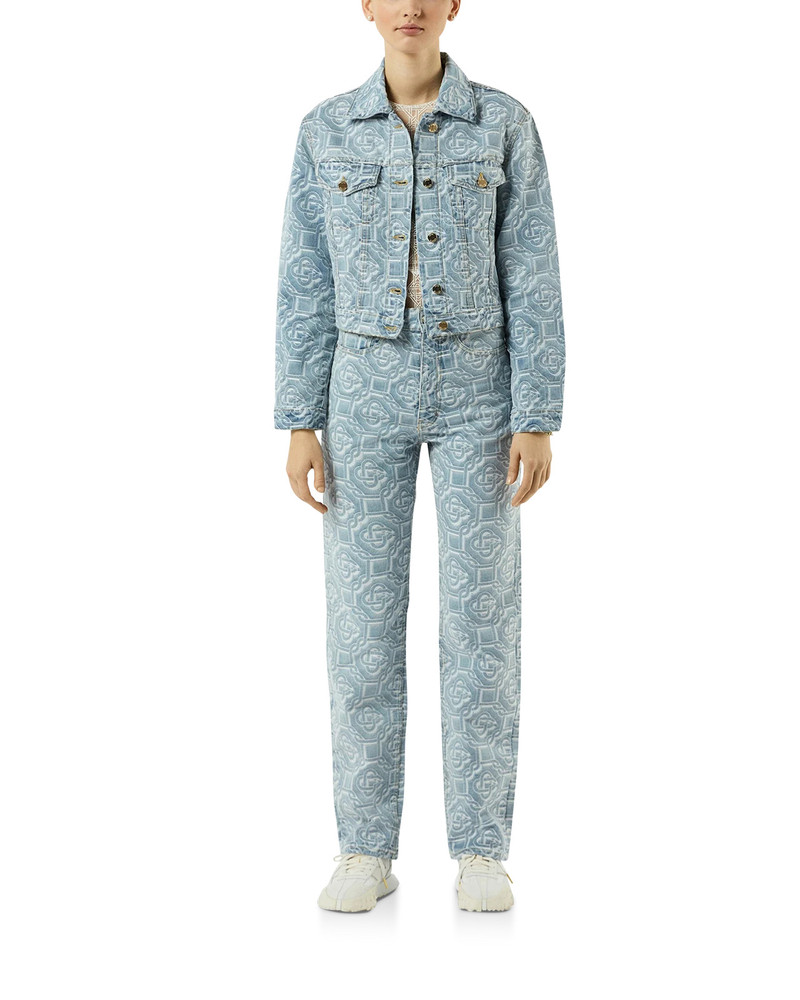 CASABLANCA Classic Monogram Bleached Denim Pant outlook