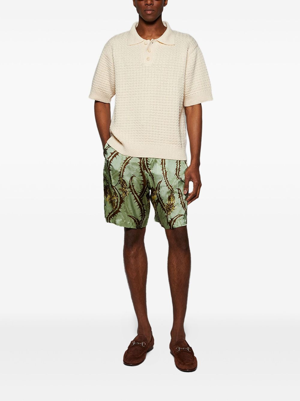 textured polo shirt - 2
