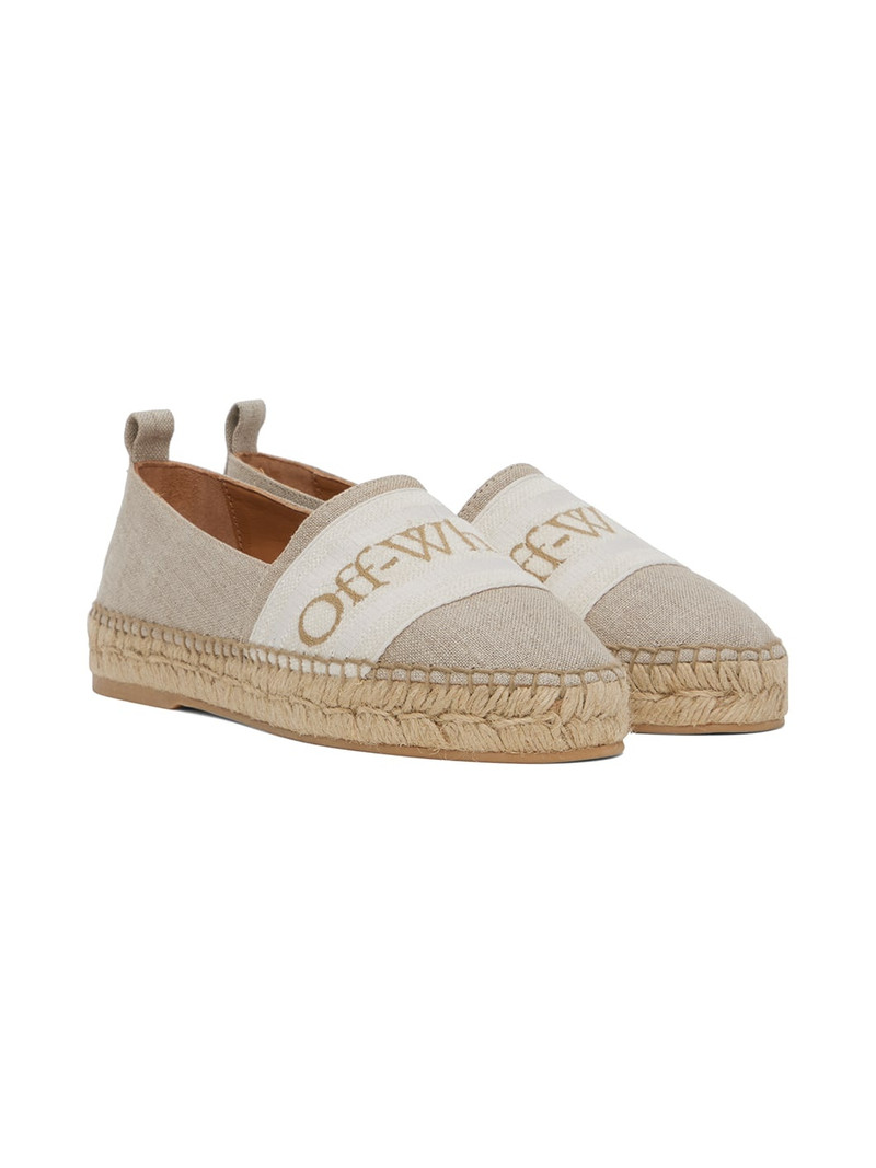 Beige Bookish Linen Espadrilles 4