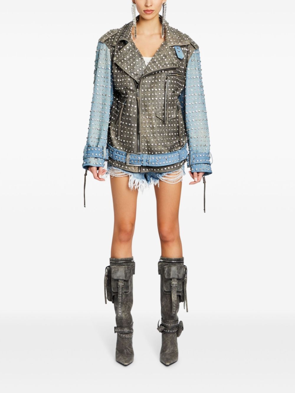Rebel rhinestone denim jacket - 2