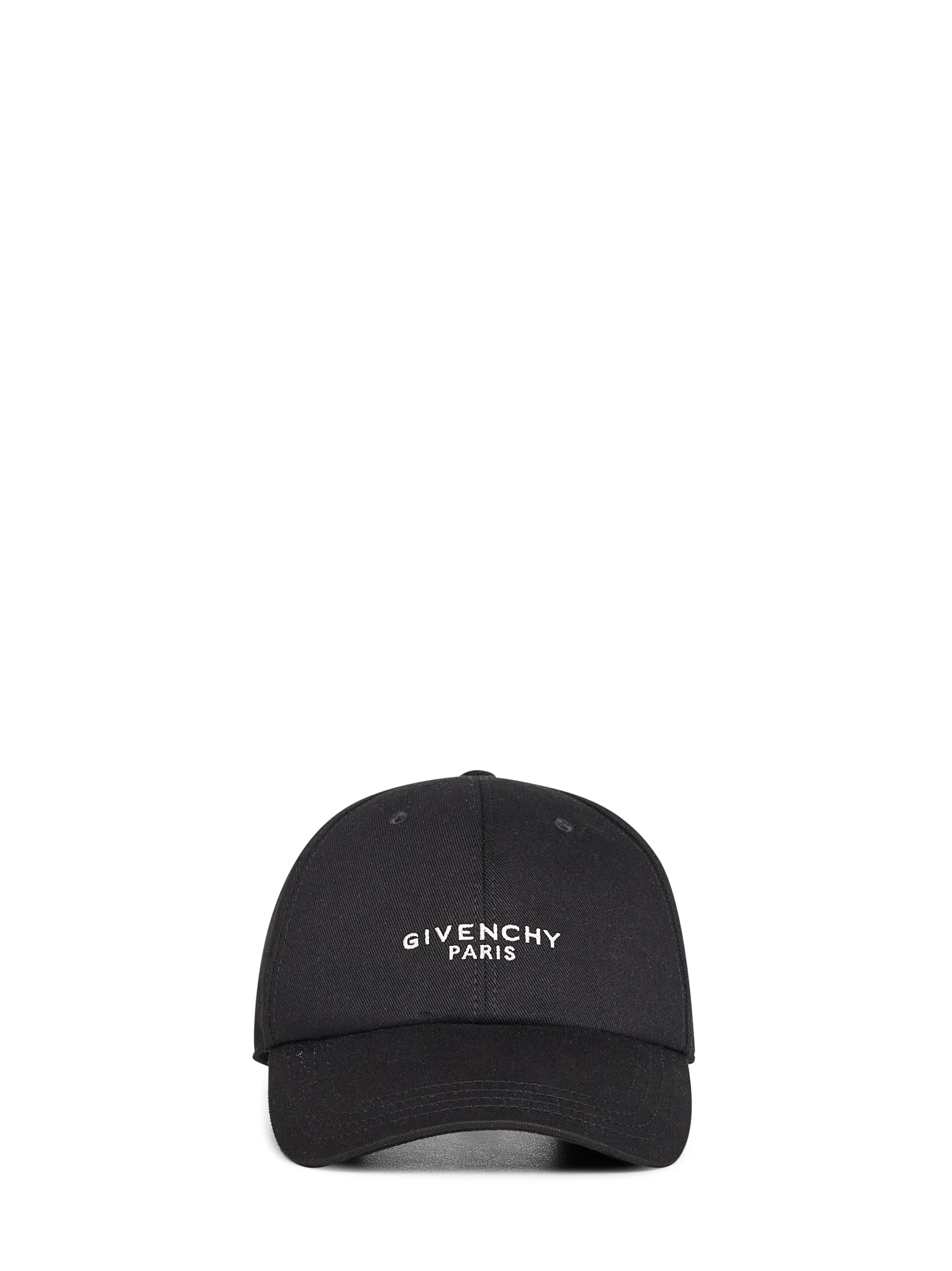 Black cotton twill GIVENCHY Paris cap - 1