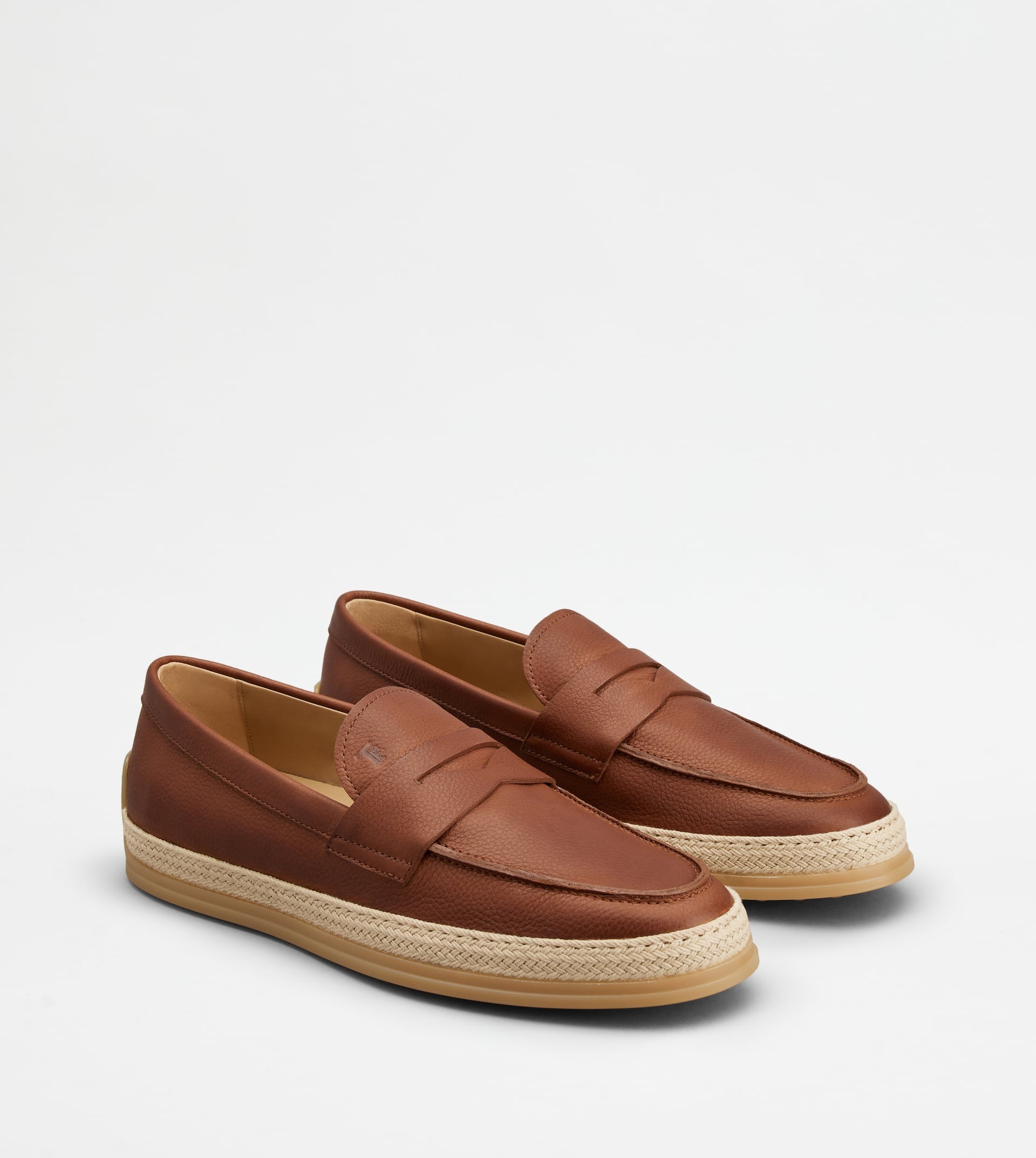 LOAFERS IN LEATHER - BROWN - 2