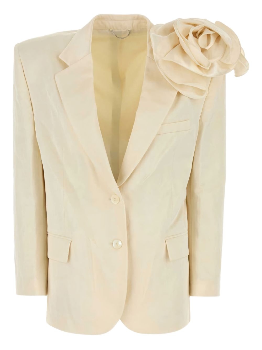 floral-detail structured blazer - 1