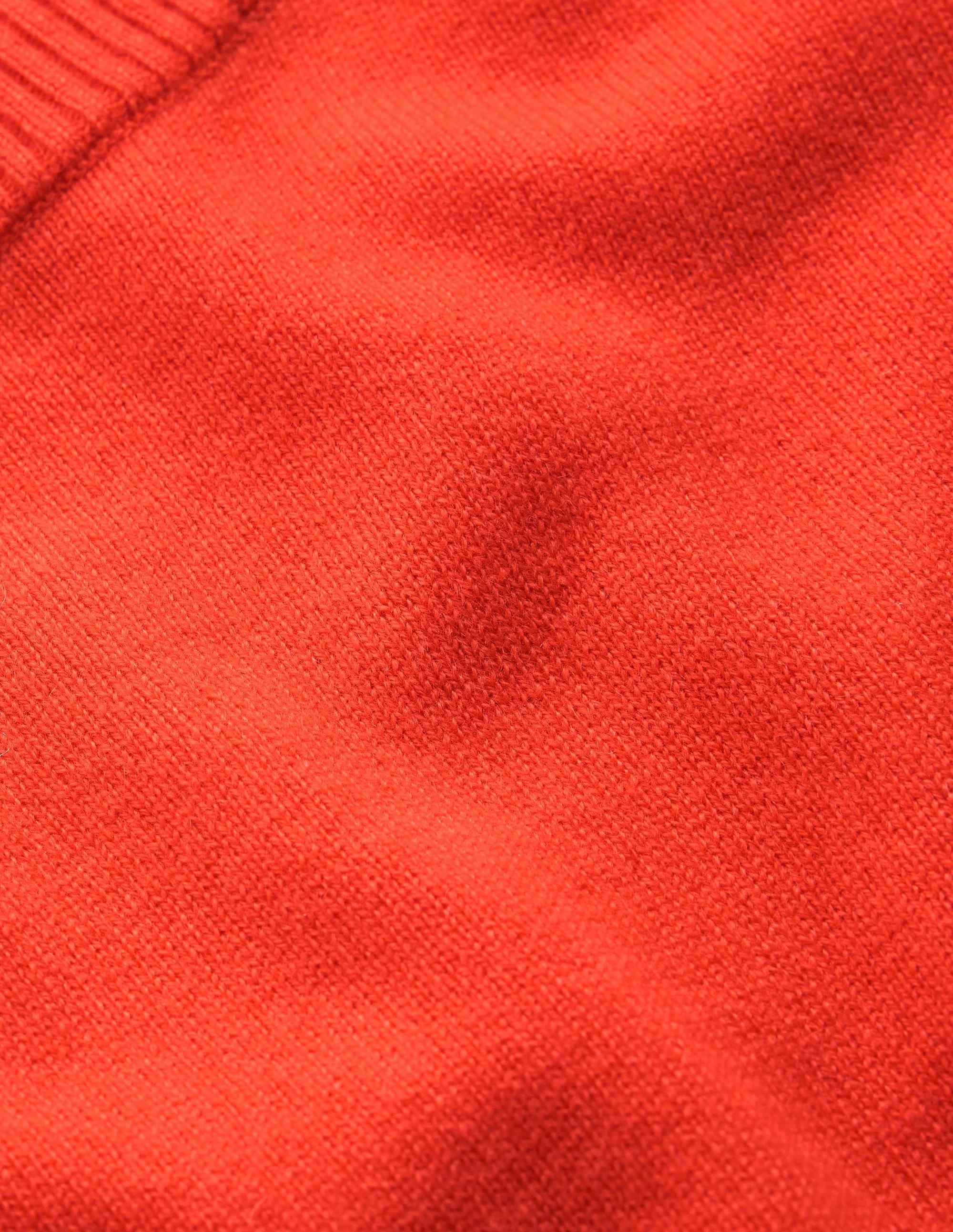 Elsie Cashmere Crew T-shirt-Orange Lily - 1