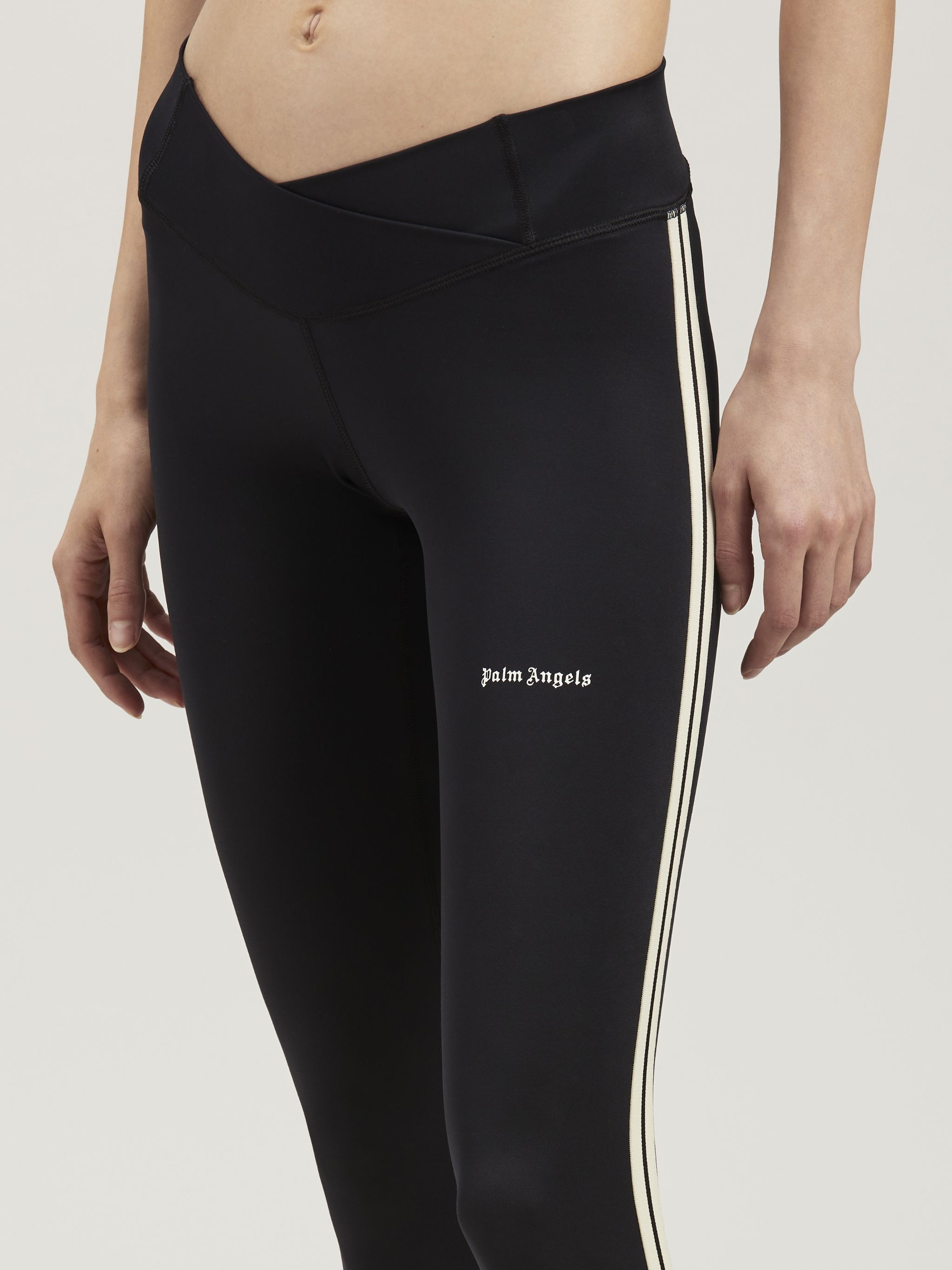 Buy Palm Angels Classic Training Leggings 'Black/White' -  PWVG022F23FAB0011001