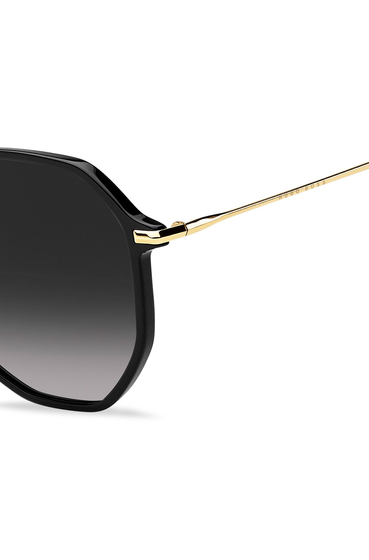 BLACK-ACETATE SUNGLASSES WITH TUBULAR TEMPLES - 2