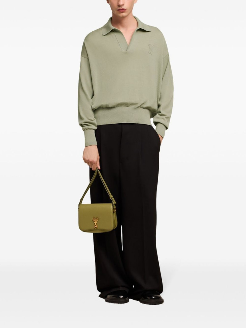 AMI Paris Ami de Coeur knitted polo shirt outlook