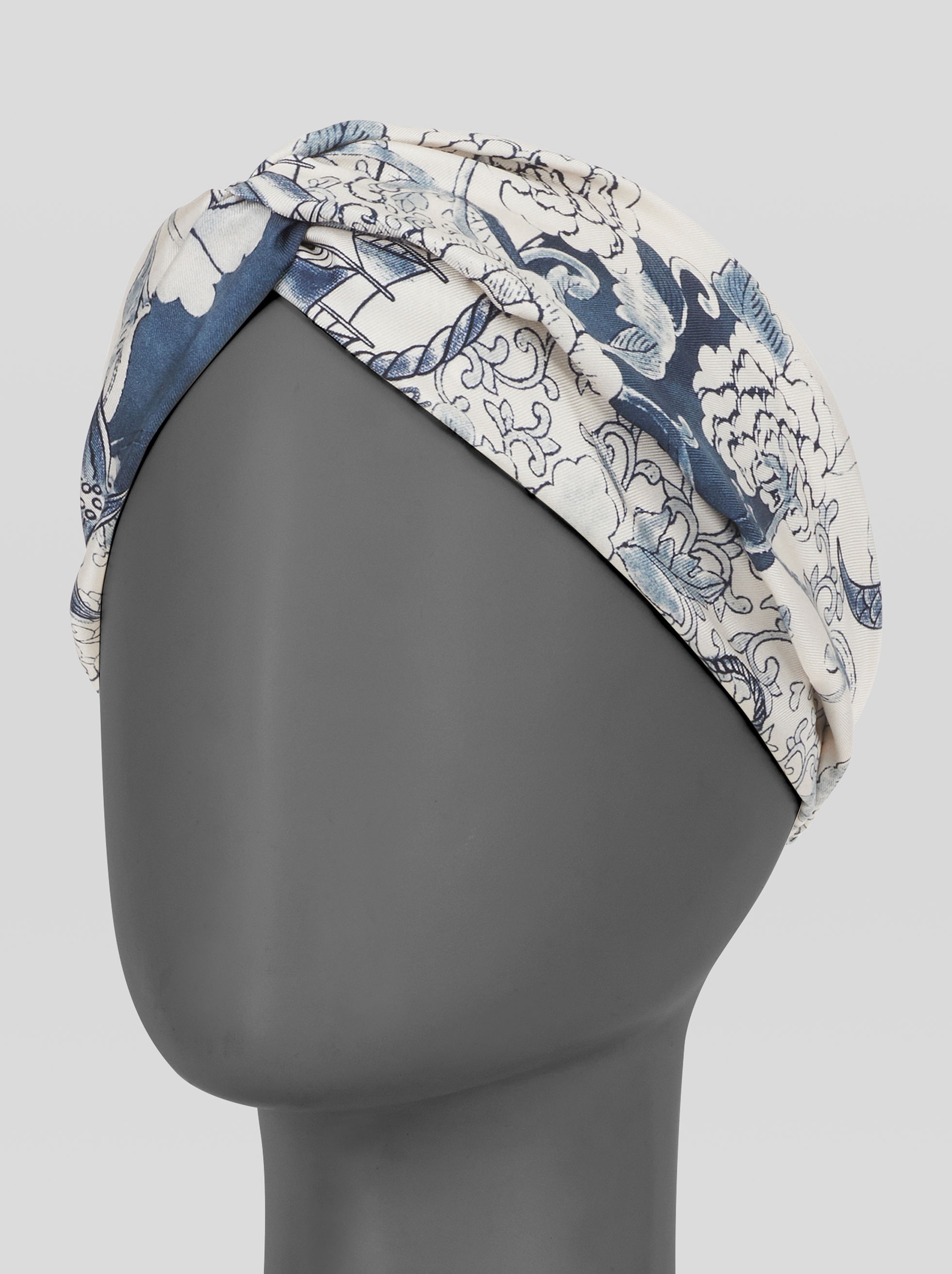 SILK HEADBAND WITH OLD SCHOOL TATTOO PRINT - 1