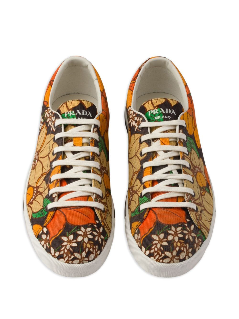 floral-print canvas sneakers - 3