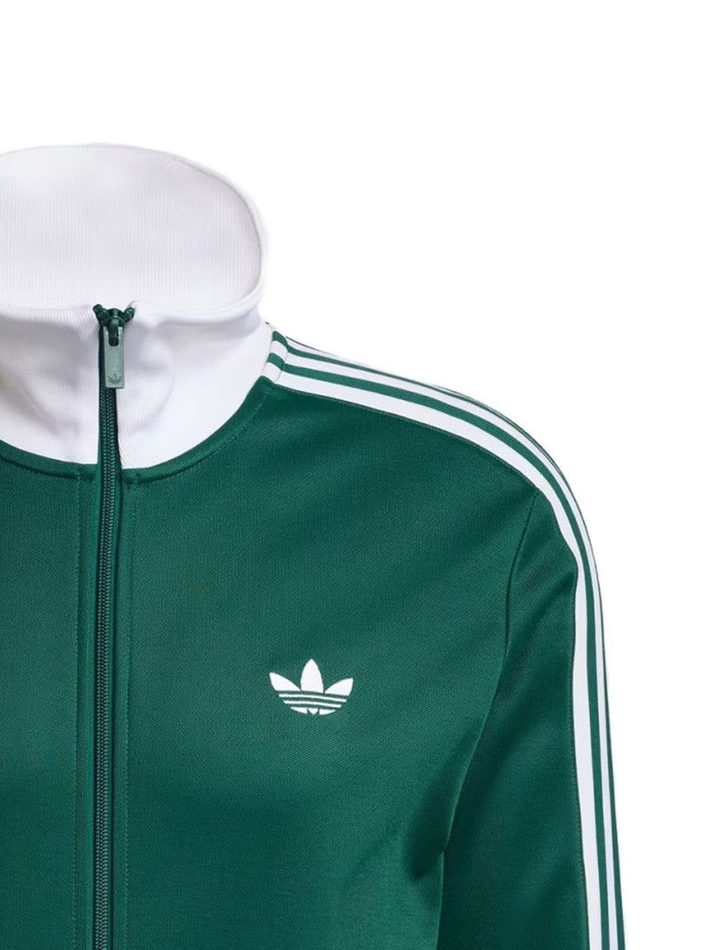 adidas striped-sleeve zip-up sweatshirt outlook