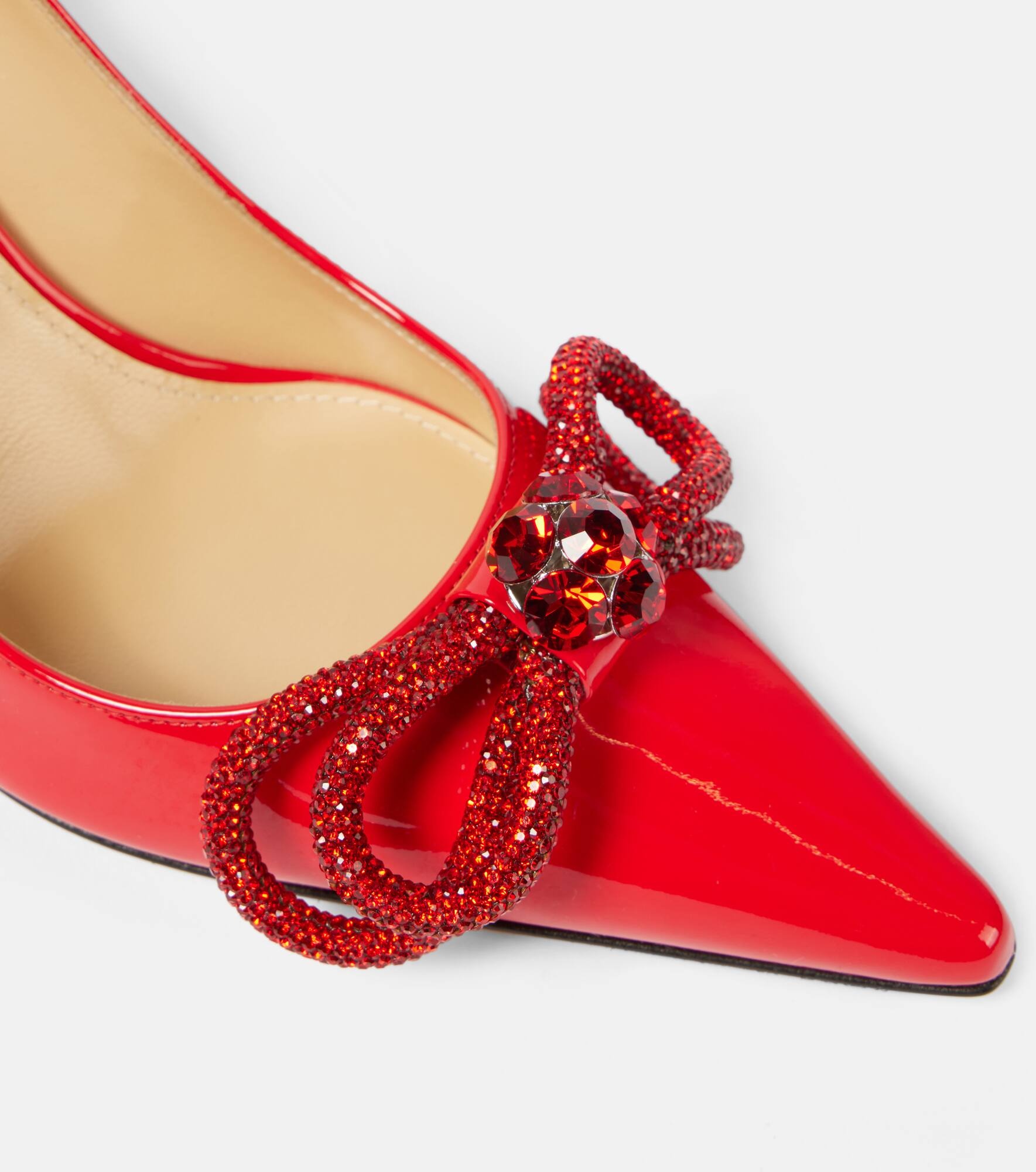 85 bow-detail patent leather pumps - 6