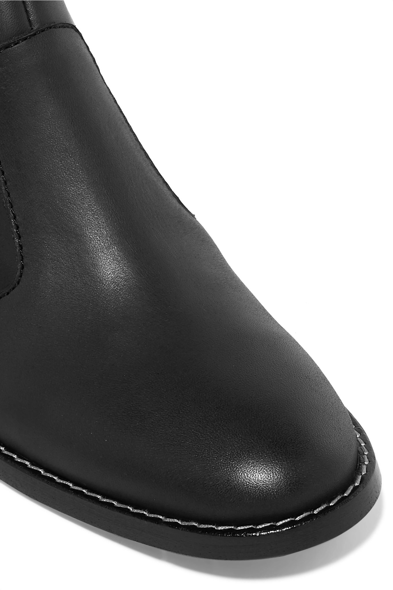 Scalloped leather Chelsea boots - 5