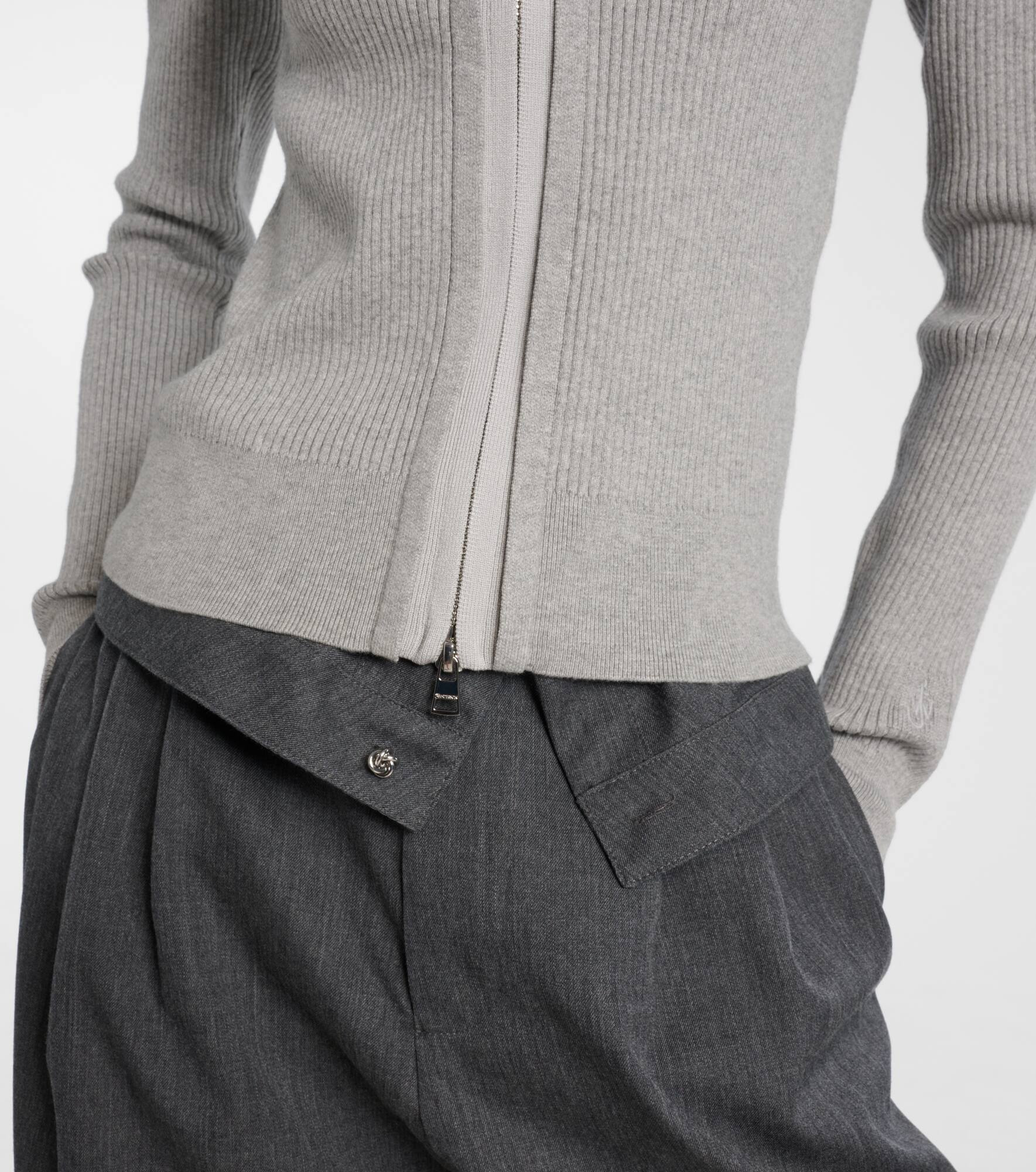 Embroidered cotton-blend cardigan - 5