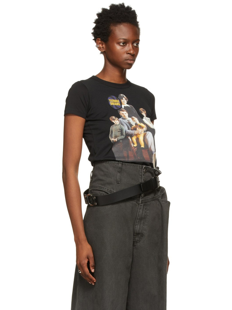 Raf Simons Black 'Family Portrait' T-Shirt outlook