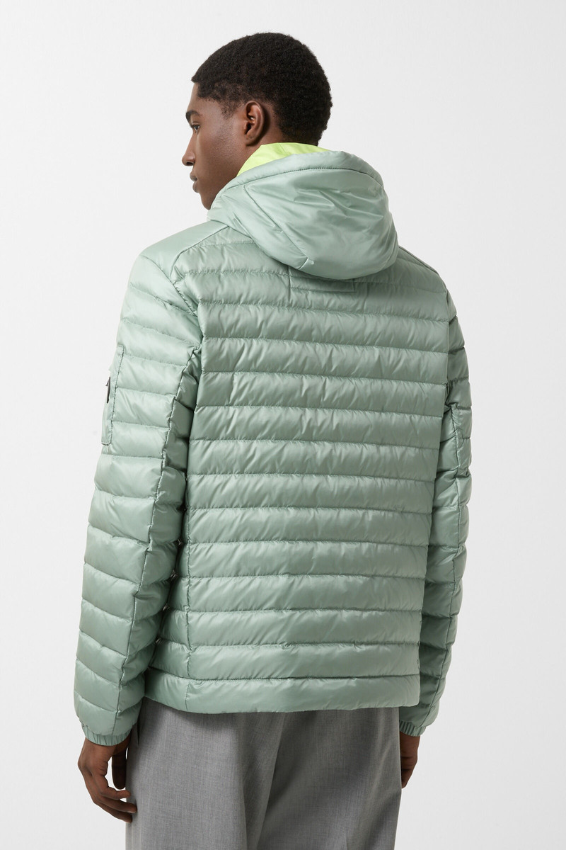 Loke lightweight down jacket in Lime green 3
