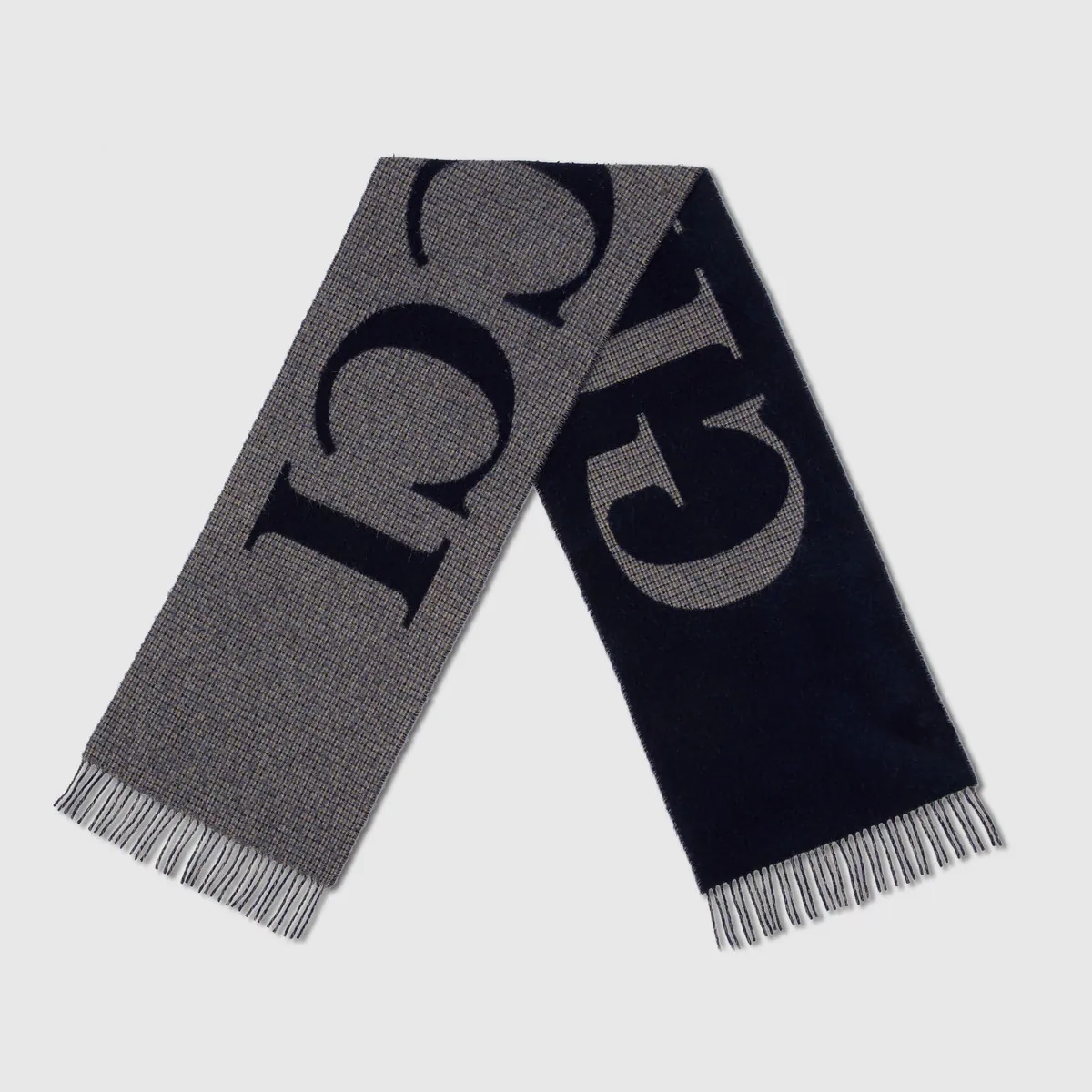 Gucci jacquard wool blend scarf - 3