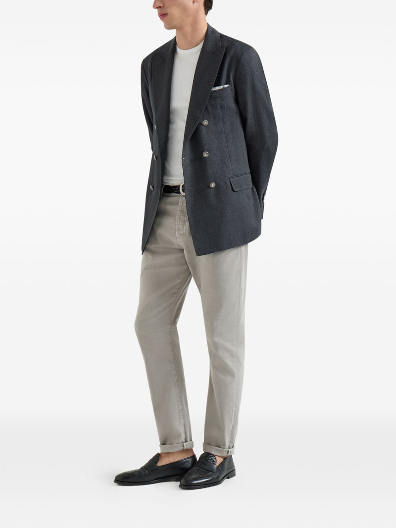 Brunello Cucinelli five-pocket button-fastening jeans outlook