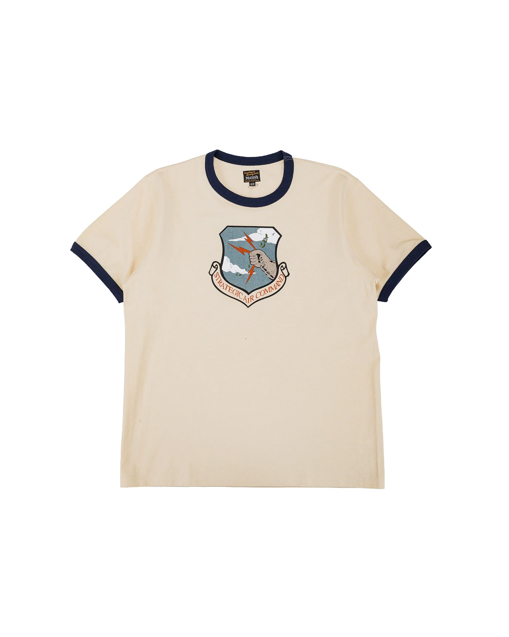 MC26013 Military Tee / Strategic Air Commando Ecru/Navy - 1
