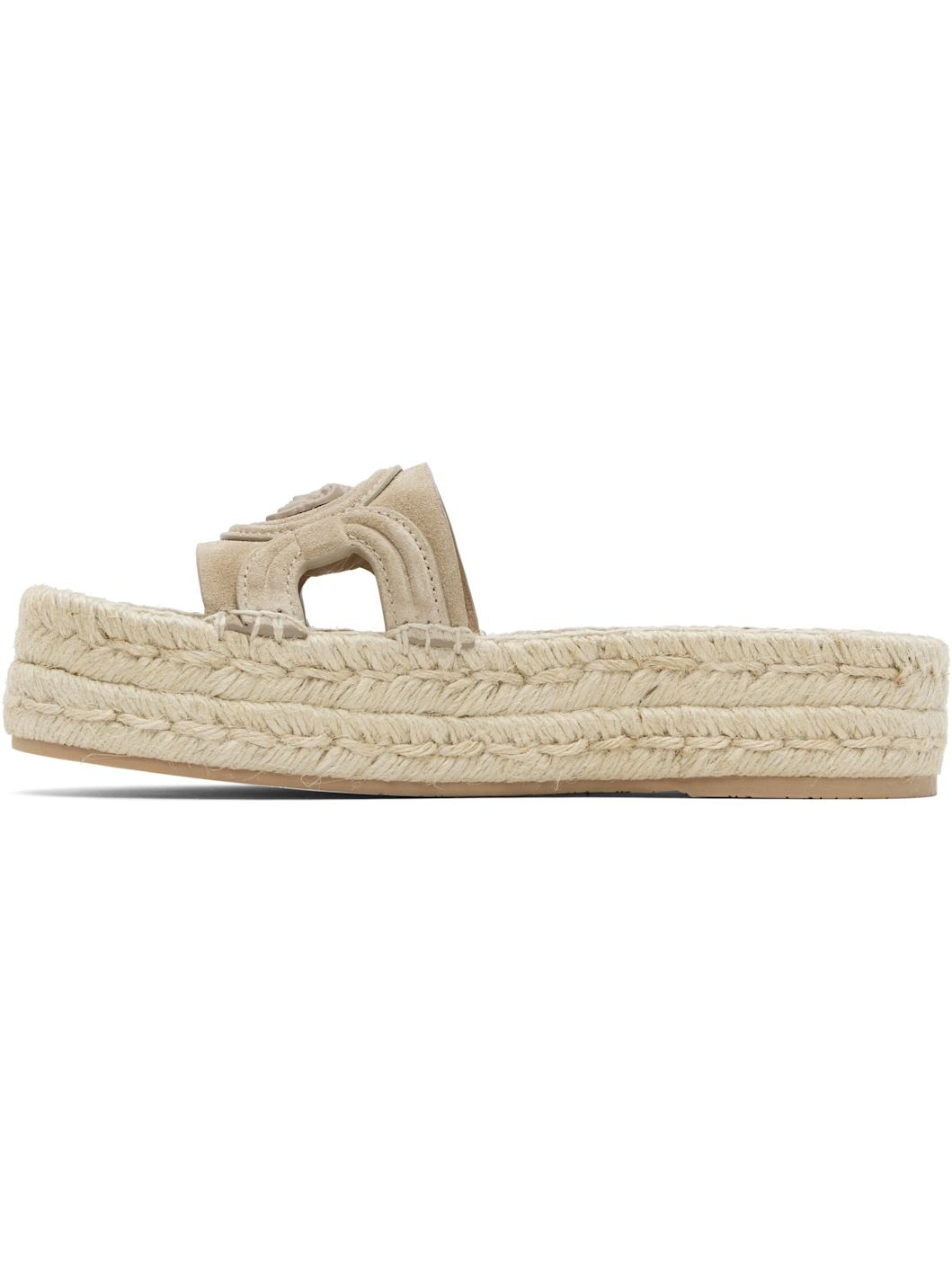 Beige Medusa '95 Platform Espadrille Sandals - 3