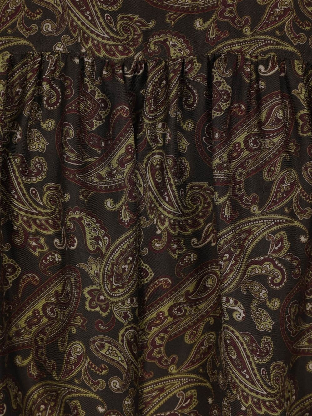 paisley-print silk dress - 3