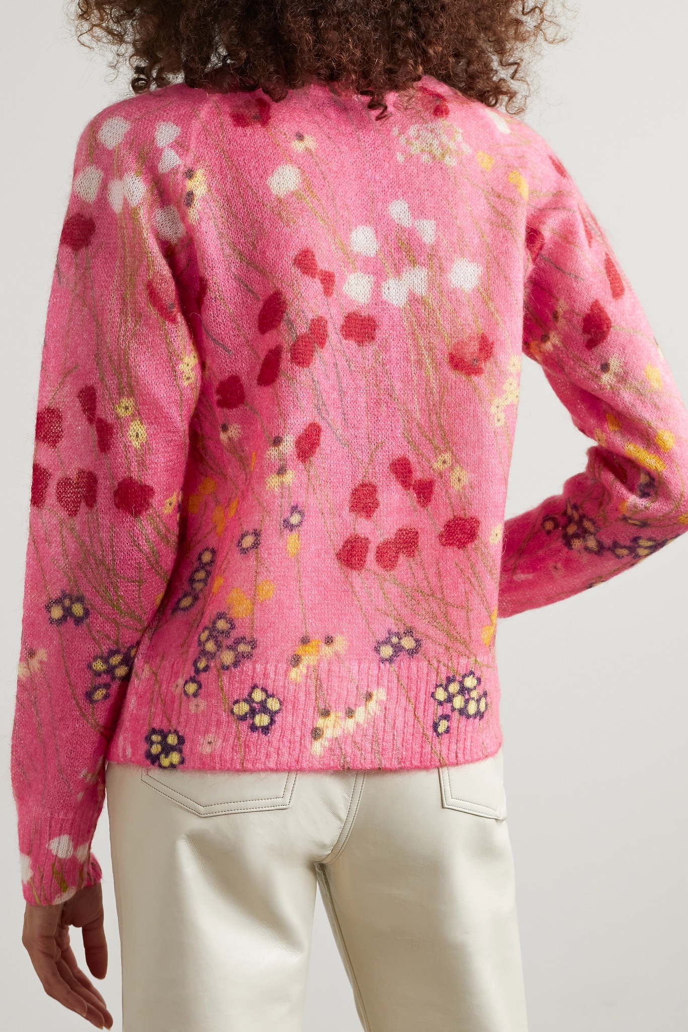 Penelope floral-print mohair-blend cardigan - 4