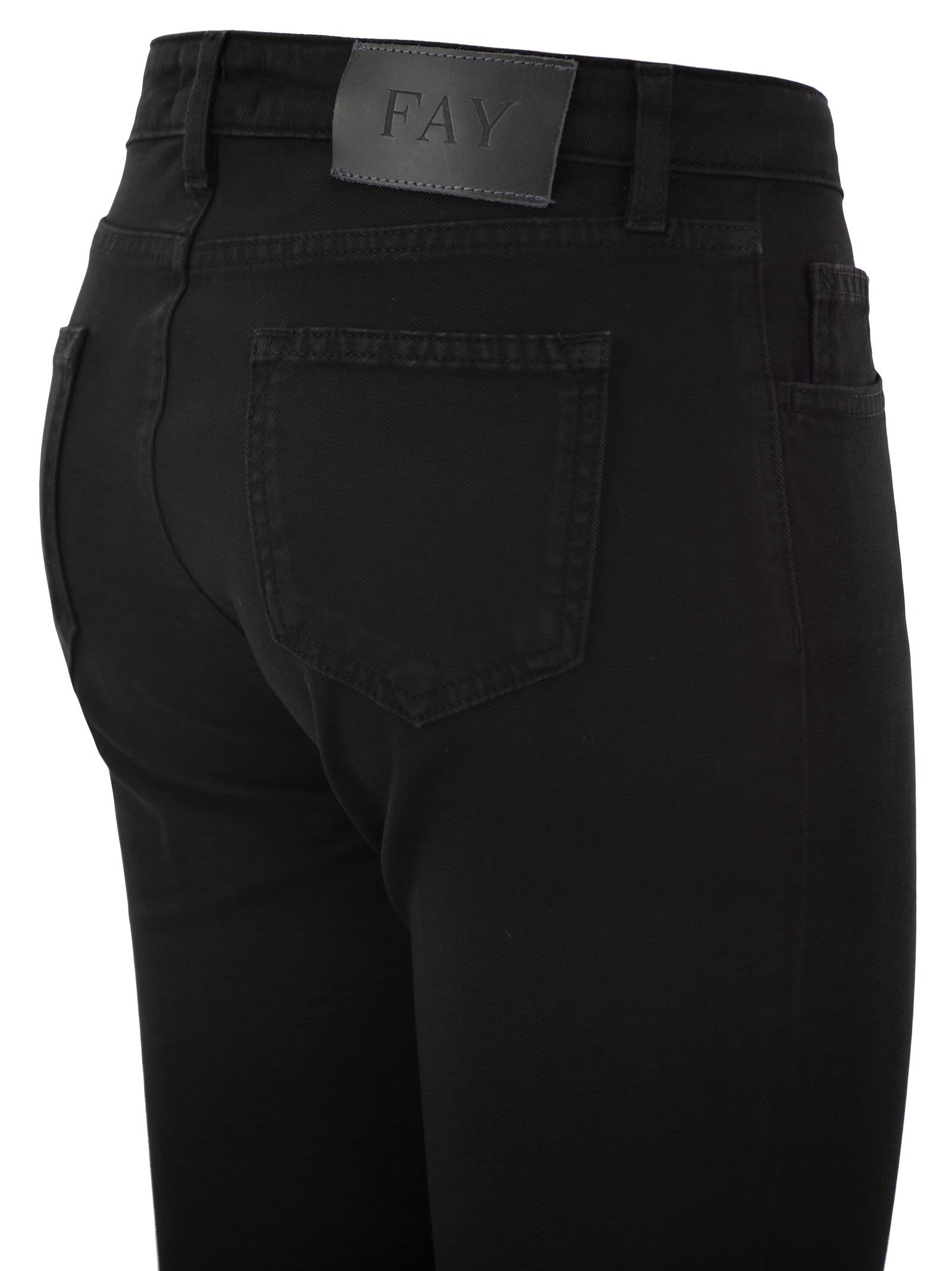 FAY - Fay Women 5-Pocket Trousers In Stretch Cotton. - 4