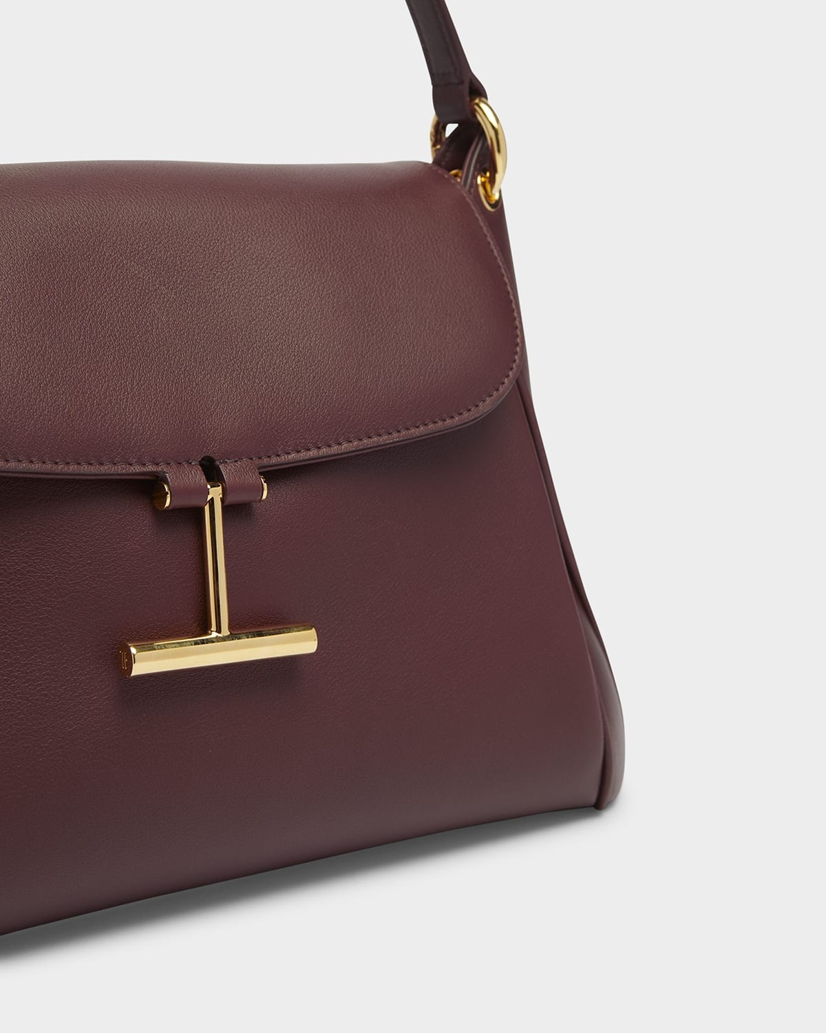 Tara Flap Shoulder Bag in Grain Leather - 7
