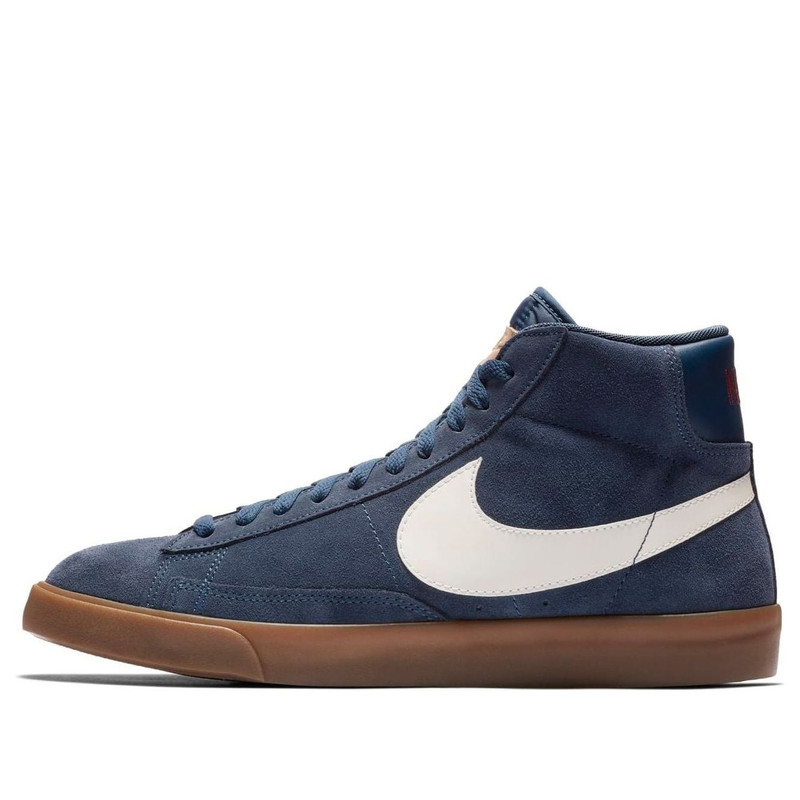 Nike Blazer Mid Mid Tops Retro Skateboarding Shoes Navy Blue 371761-406 - 1