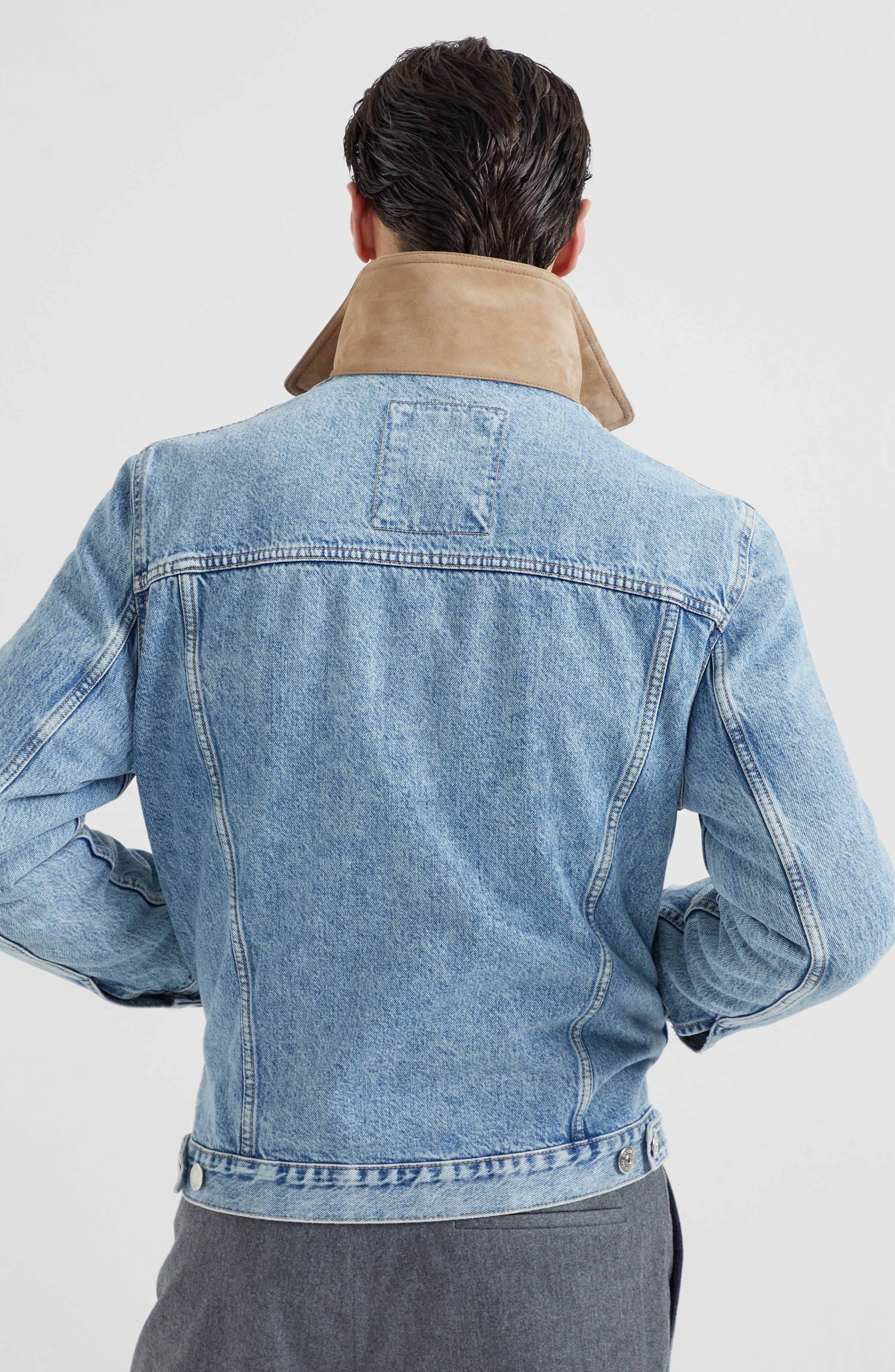 Brunello Cucinelli Denim jacket in Light Blue Denim at Nordstrom - 3