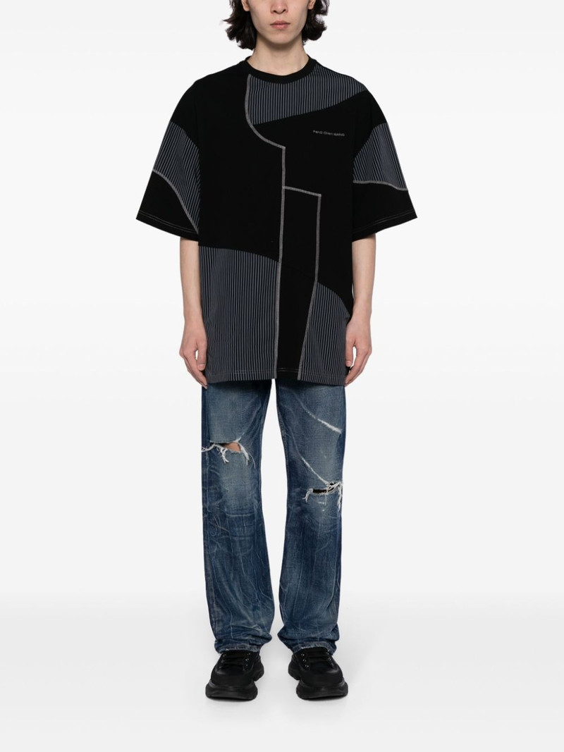 FENG CHEN WANG panelled cotton T-shirt outlook