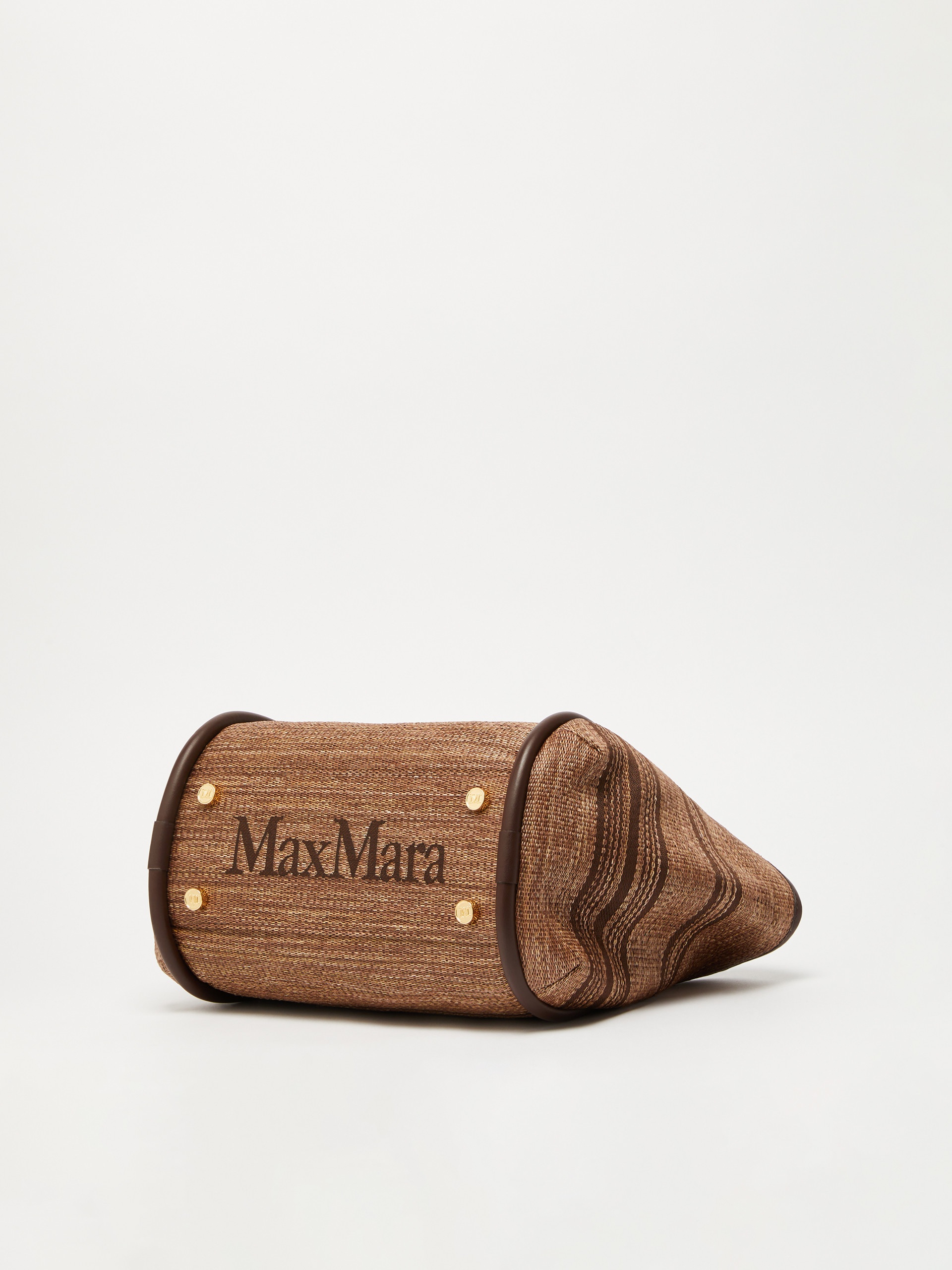 MARINESTRIPES Jacquard raffia-effect fabric small Marine bag - 6