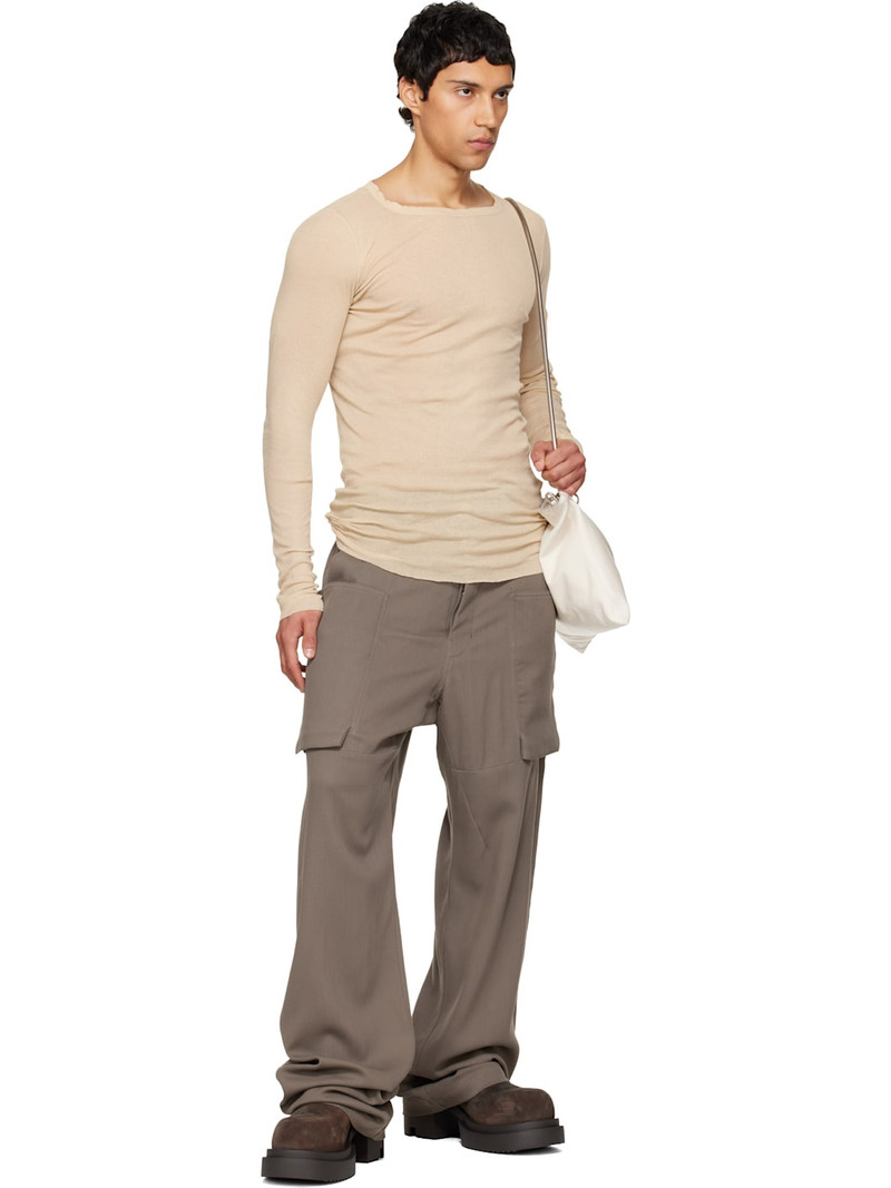 Rick Owens Gray Temple Rib LS T-shirt outlook