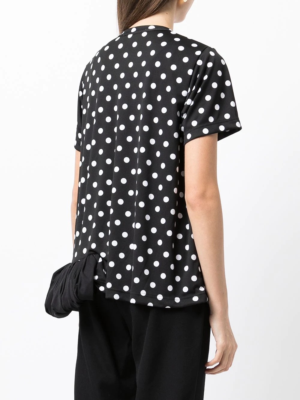 polka dot puff-panel T-shirt - 4