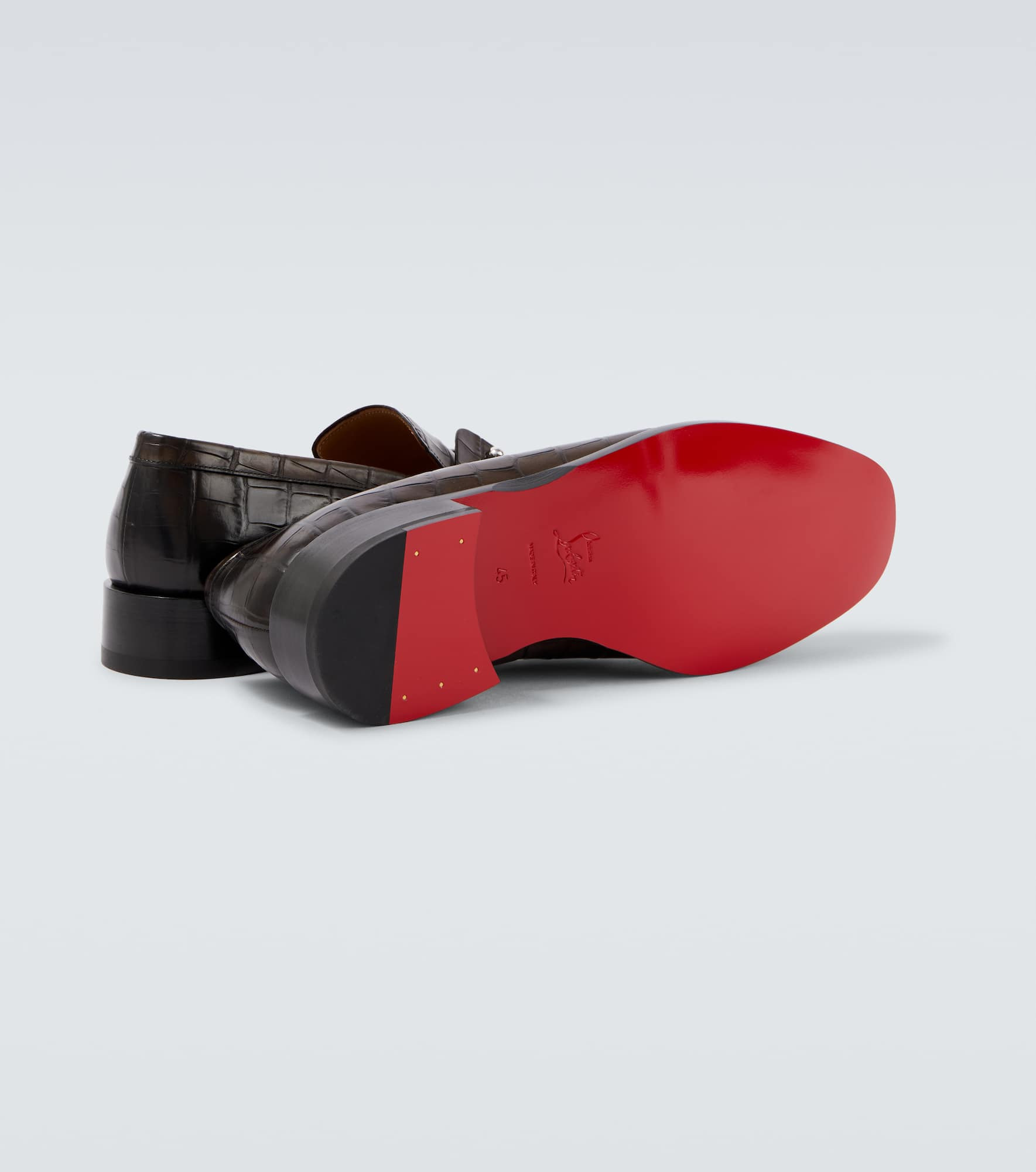 Chambelimoc croc-effect leather loafers - 7