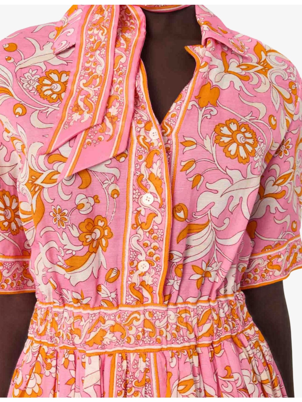 Floral-Print Short-Sleeved Woven Mini Dress - 6