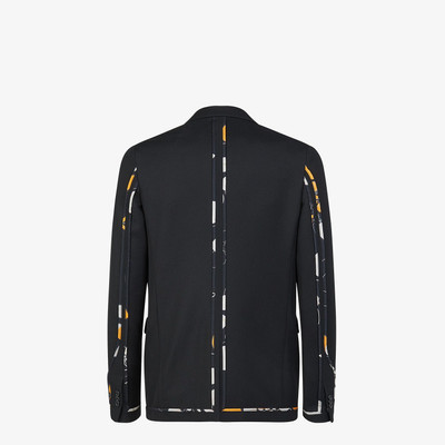 FENDI Black twill blazer outlook