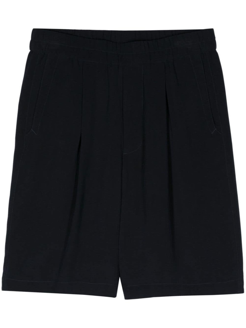 pleat-detail wide-leg shorts 1