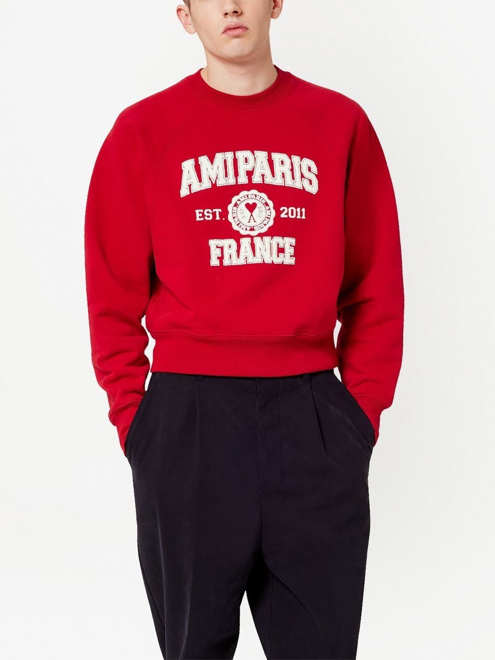 logo-print organic-cotton sweatshirt - 4