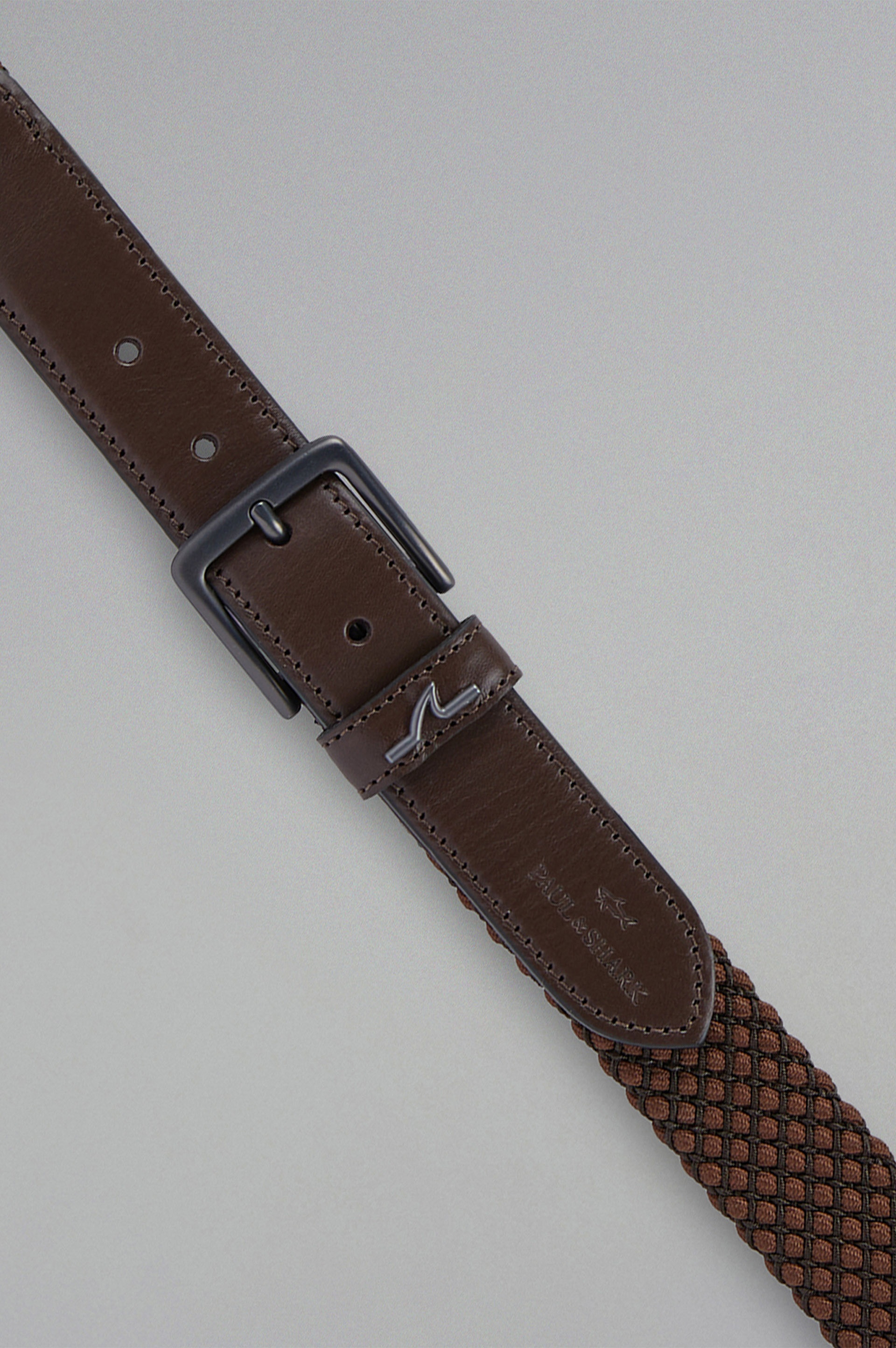 LEATHER TRIMMED ELASTIC BELT - 2