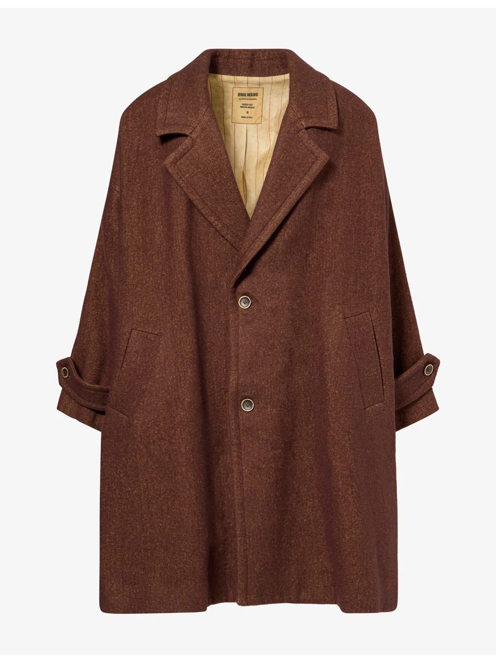 Cassie Oversized Linen and Wool-Blend Coat - 1