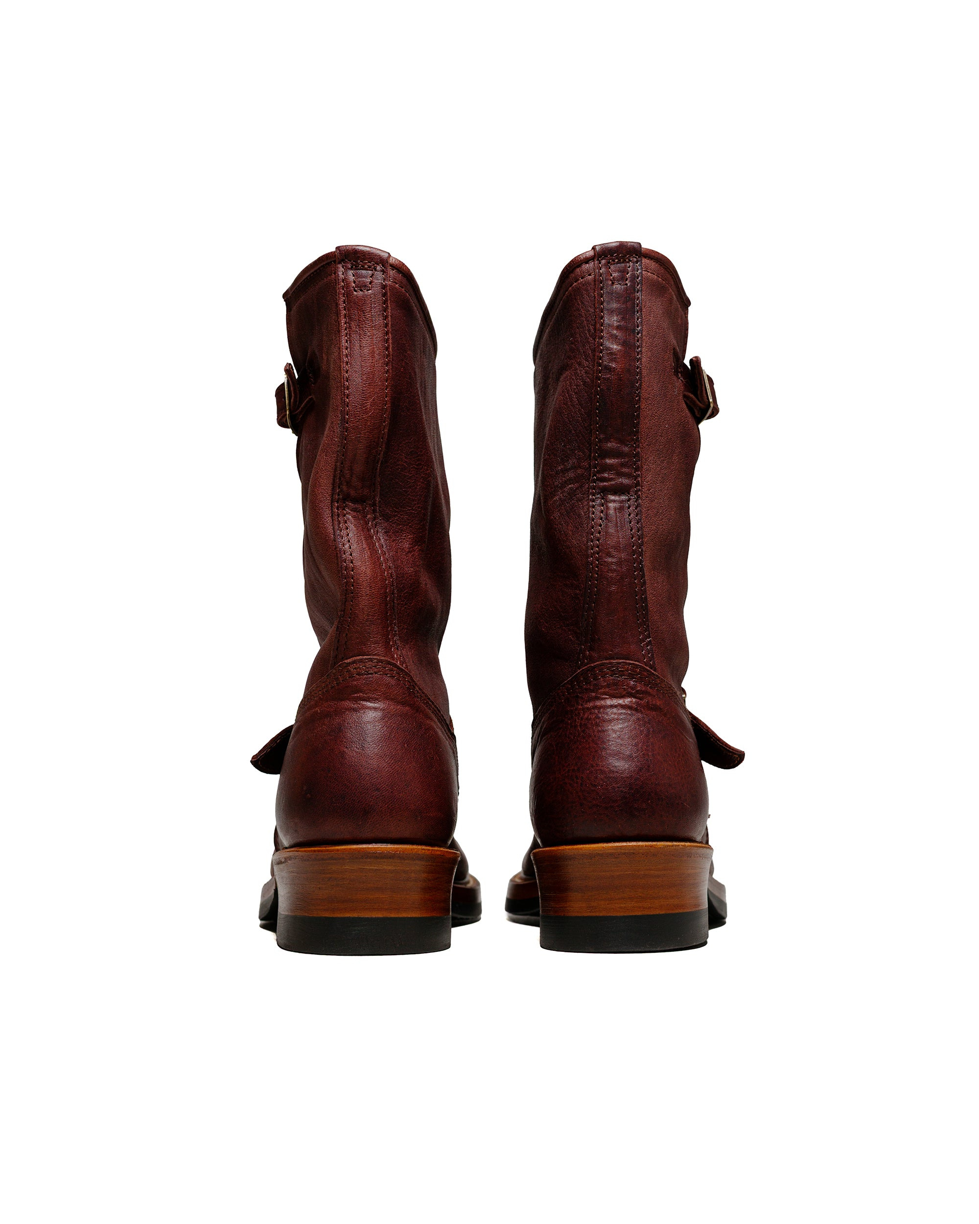 Wabash Engineer Boots Ezo Shika Deerskin Burnt Burgundy - 4